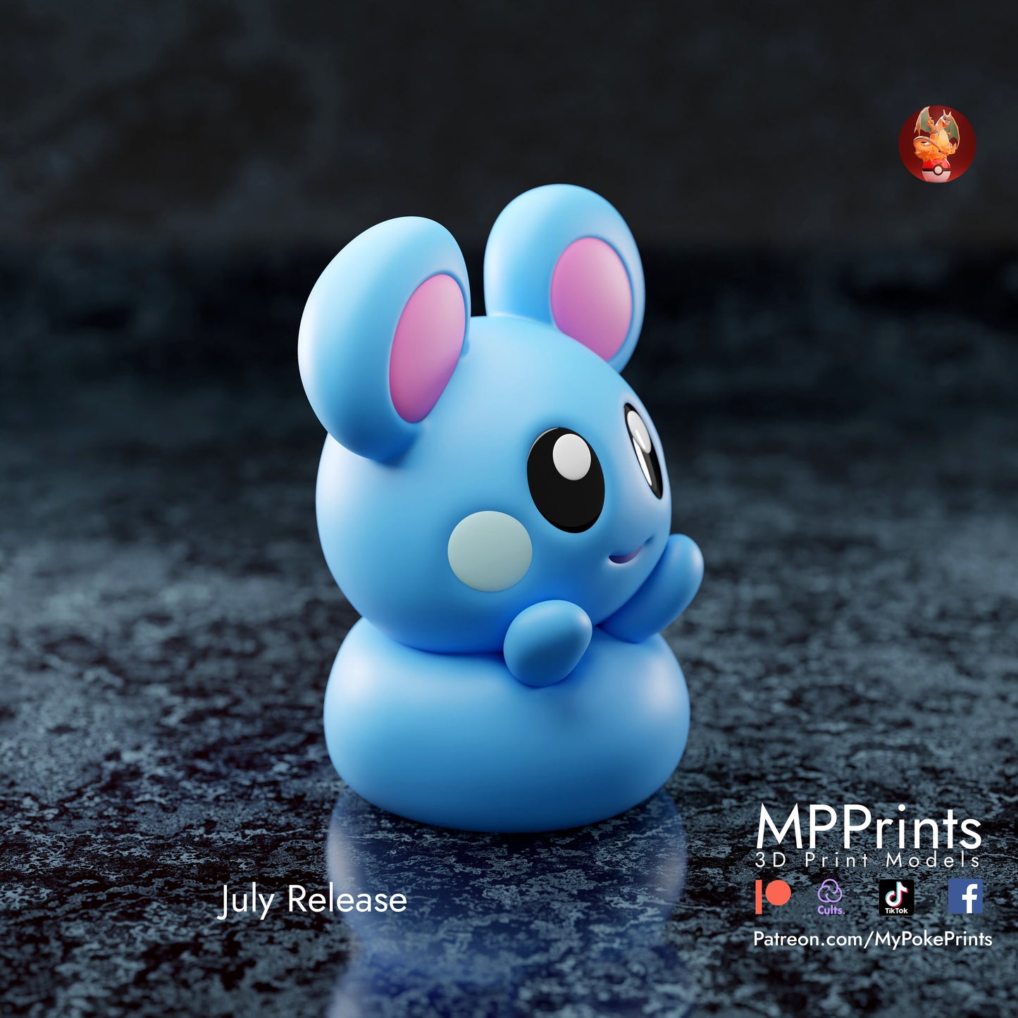 Cute Marill model/figurine(unpainted)