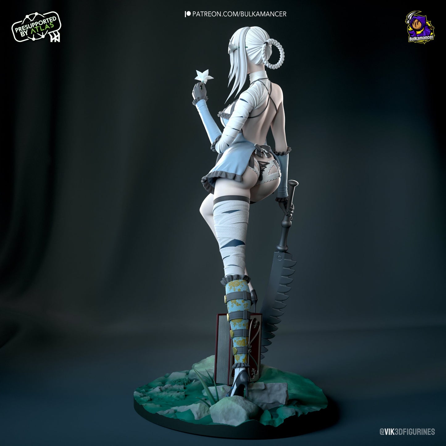 angry librarian anime model/figurine(unpainted)