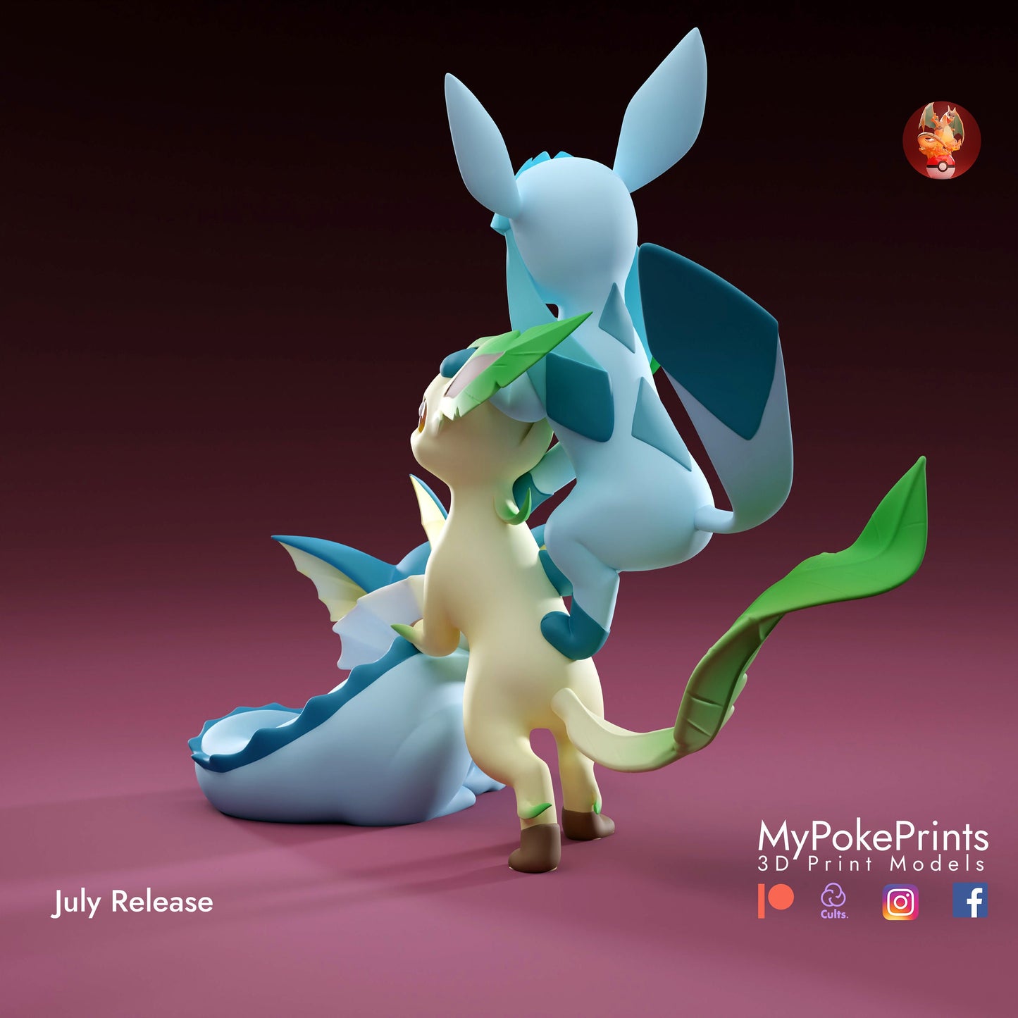 eeveelution pokemon statue/figure (unpainted)