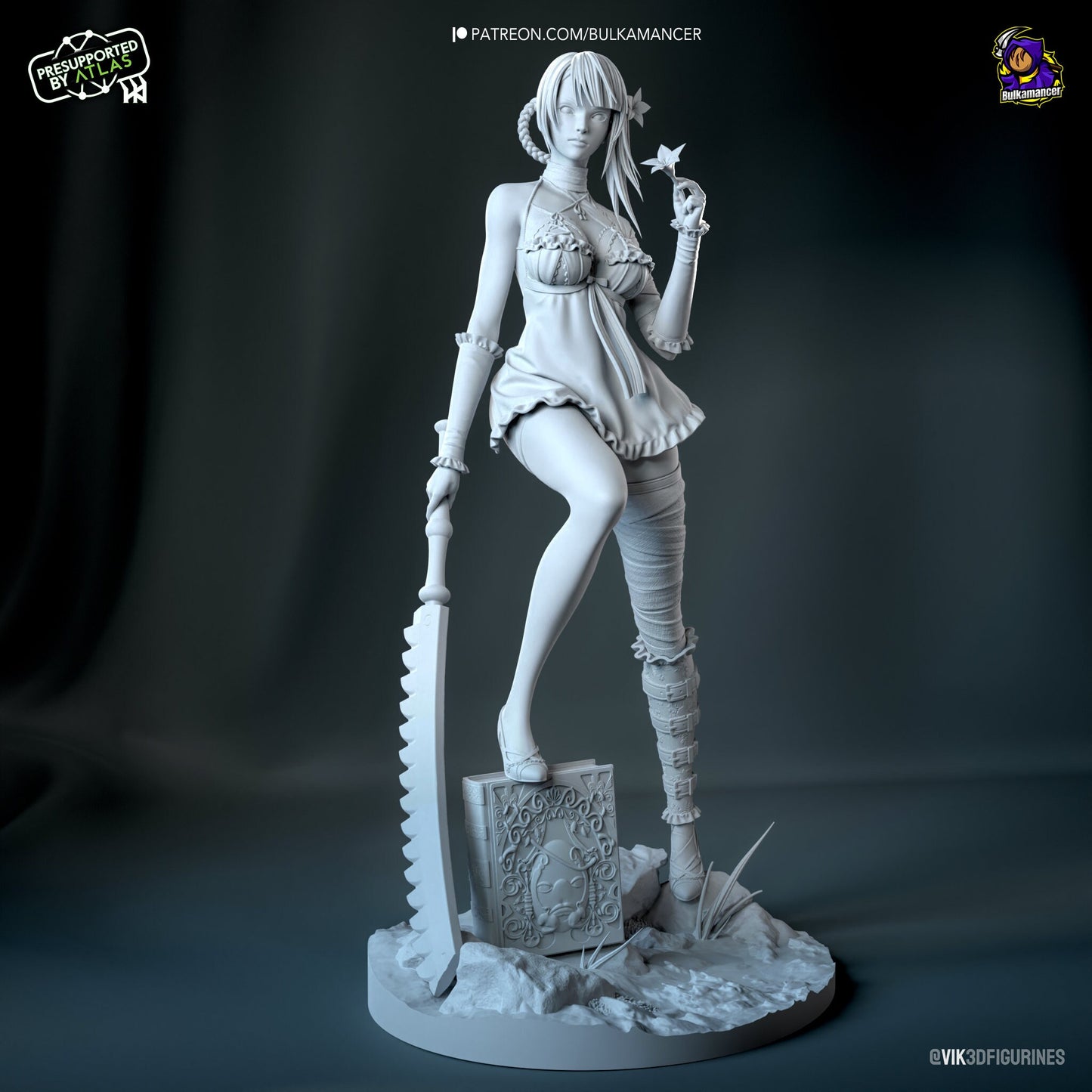 angry librarian anime model/figurine(unpainted)