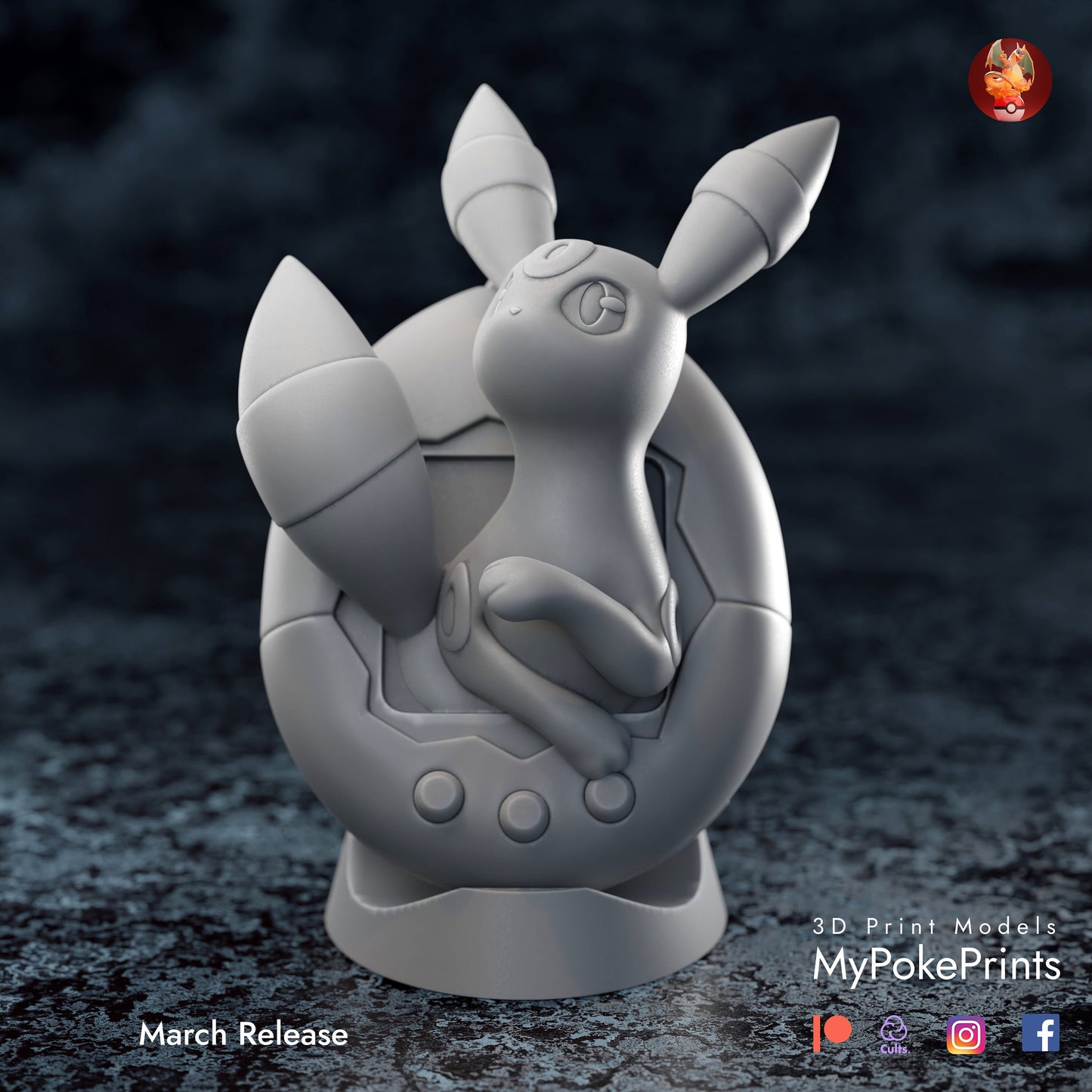 Tamagotchi Umbreon Pokemon model/figurine(unpainted)