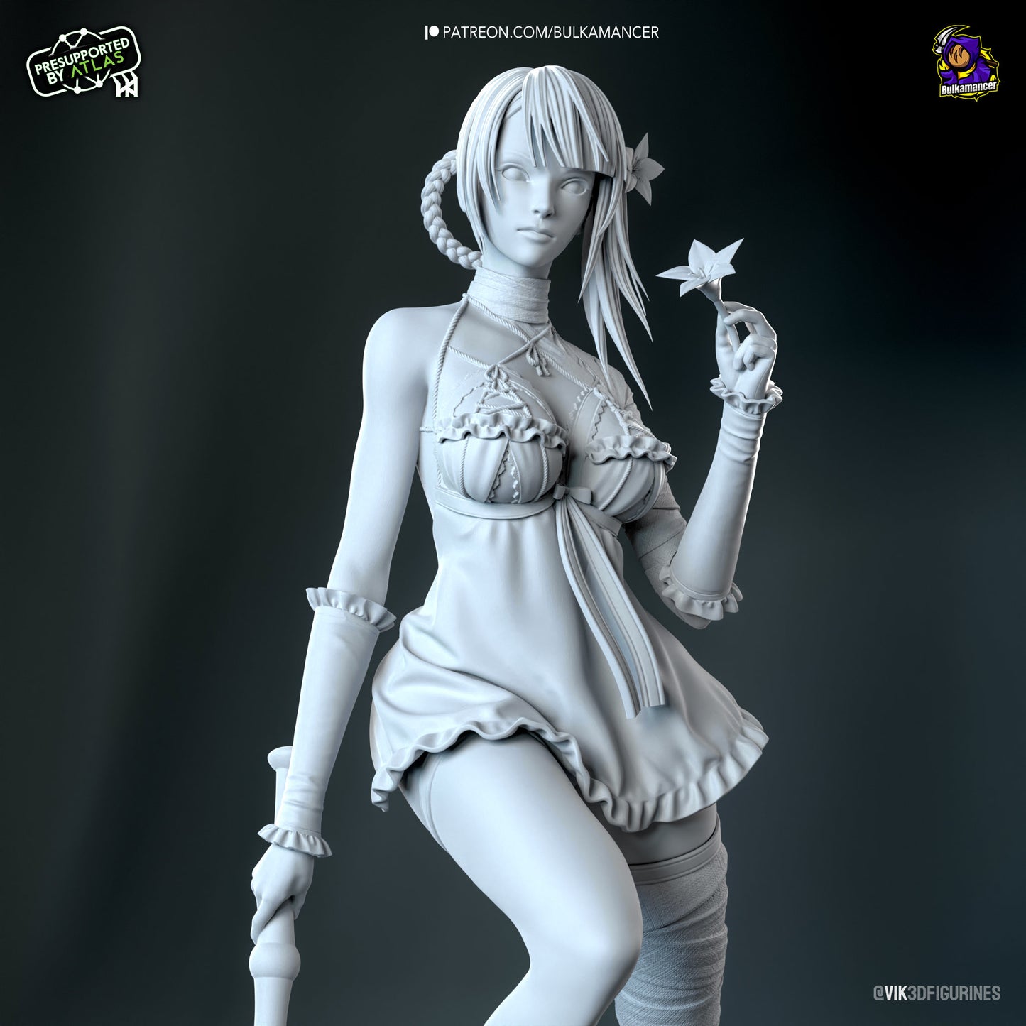 angry librarian anime model/figurine(unpainted)