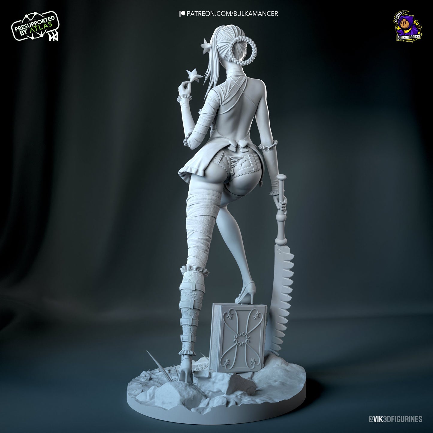 angry librarian anime model/figurine(unpainted)
