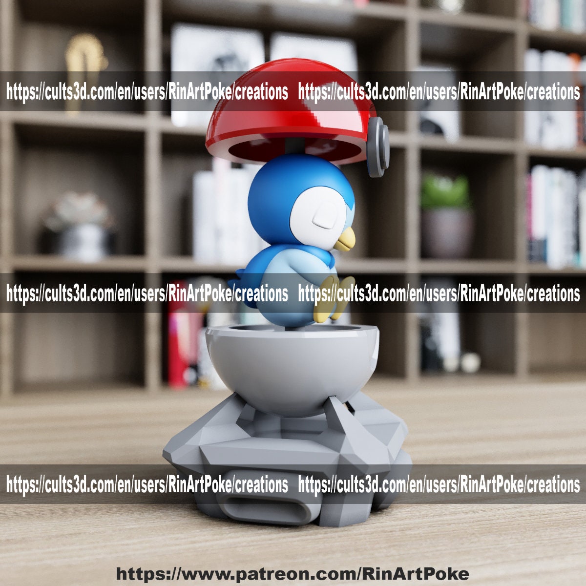 Piplup in a ball model/figurine(unpainted)