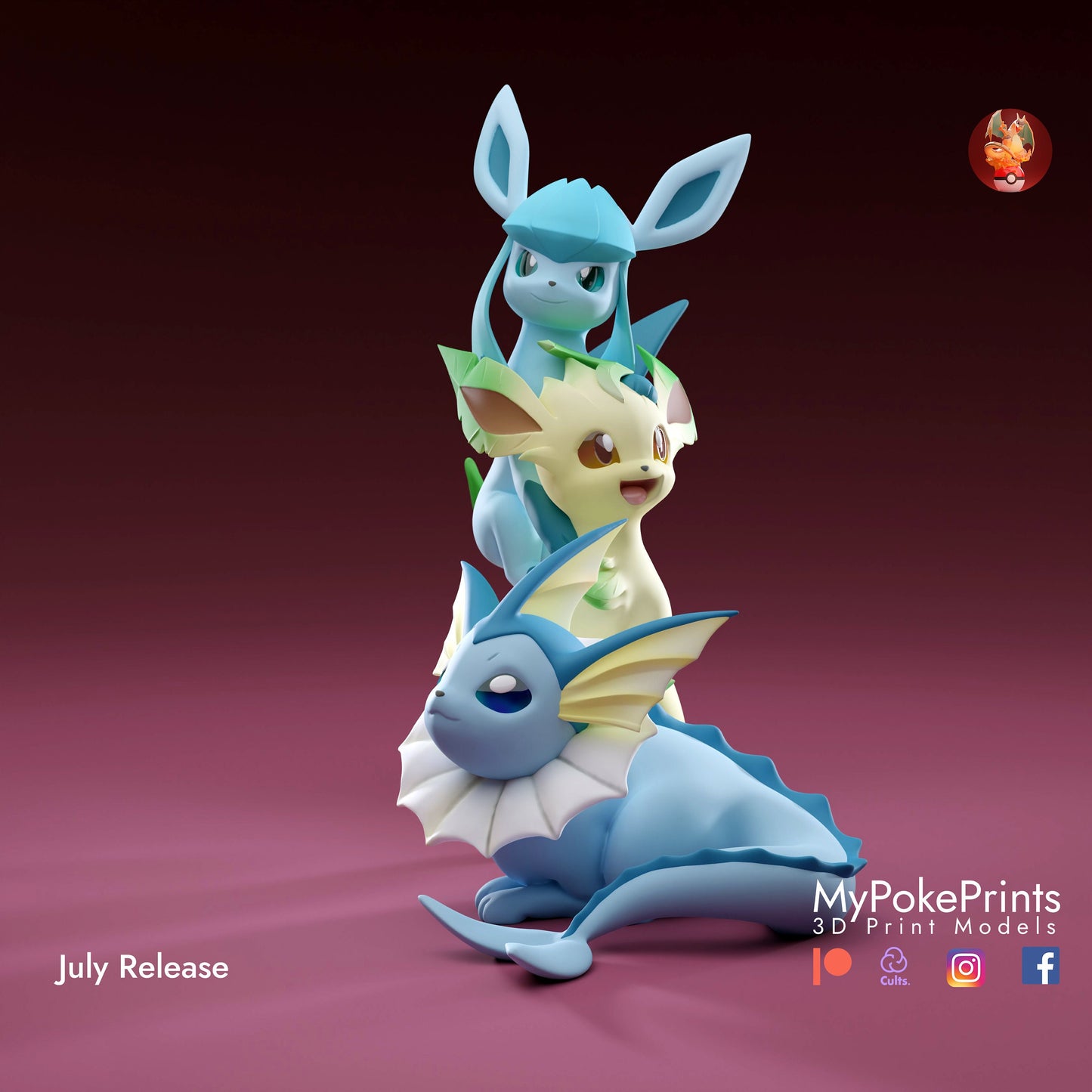 eeveelution pokemon statue/figure (unpainted)