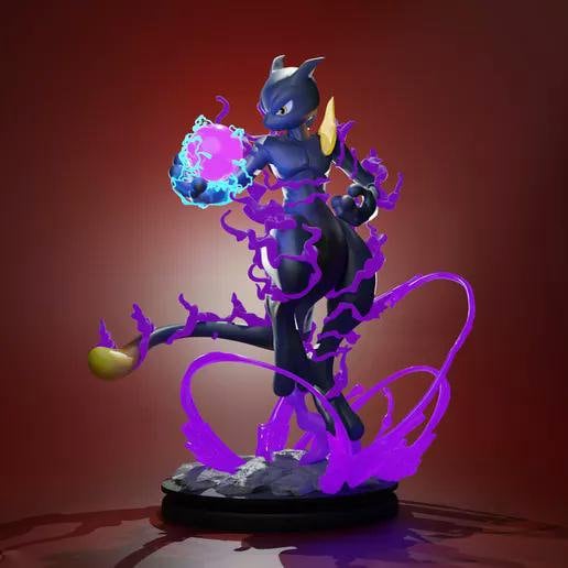 Shadow Mewtwo model figure (unpainted) - Griffins3dfigurines