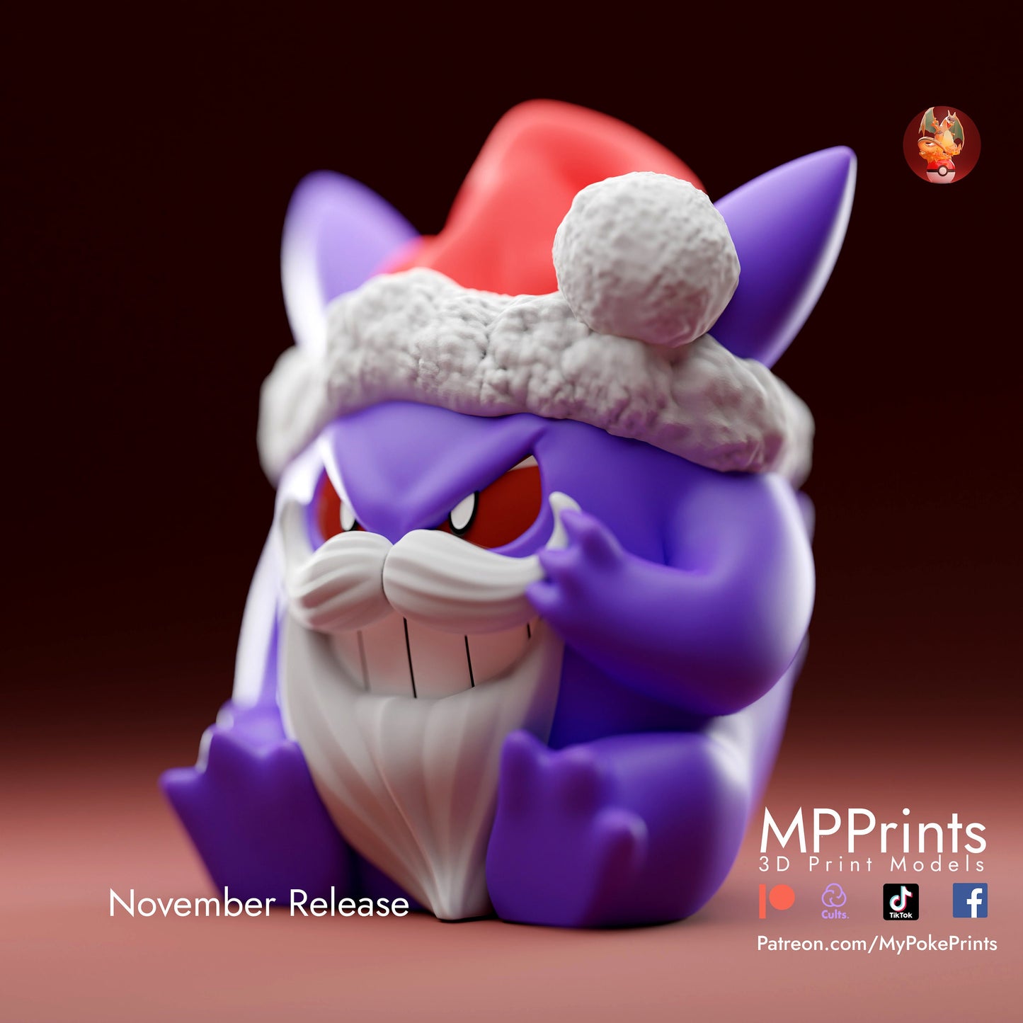 Jolly Gengar pokemon model/figurine(unpainted)