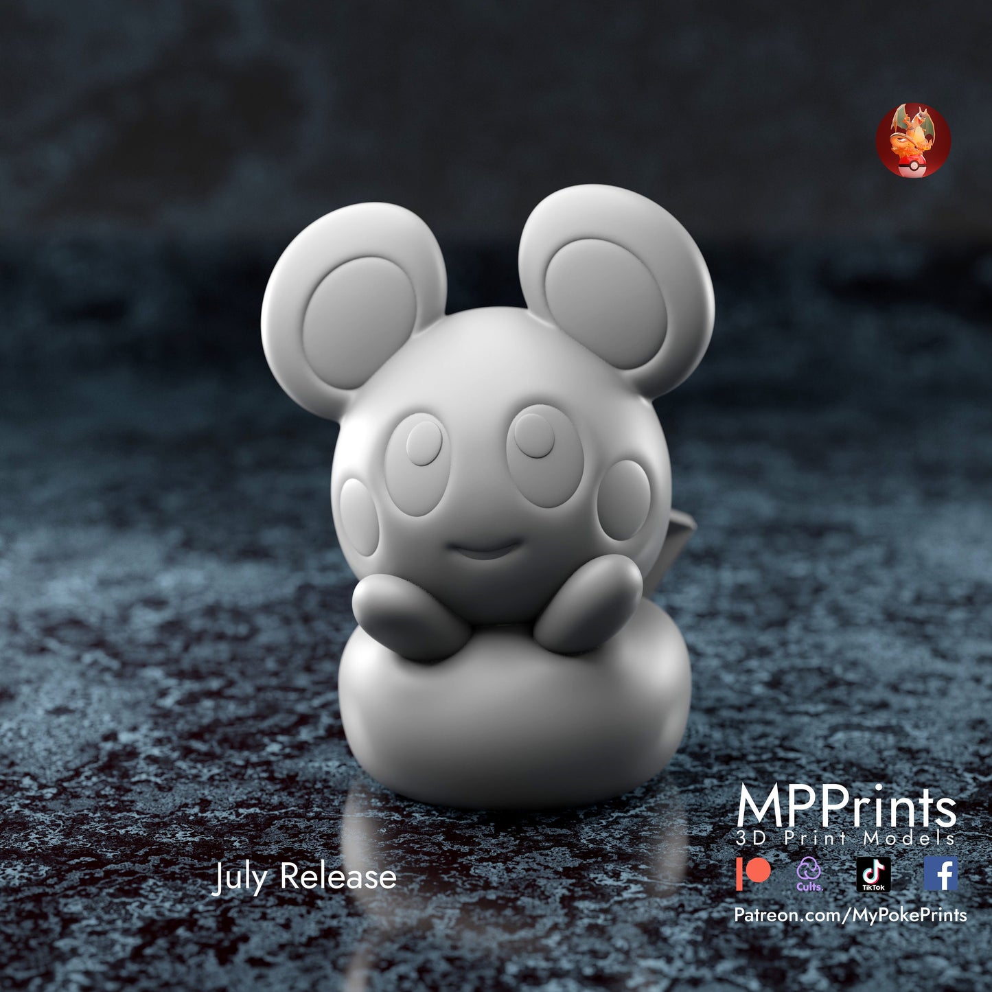 Cute Marill model/figurine(unpainted)