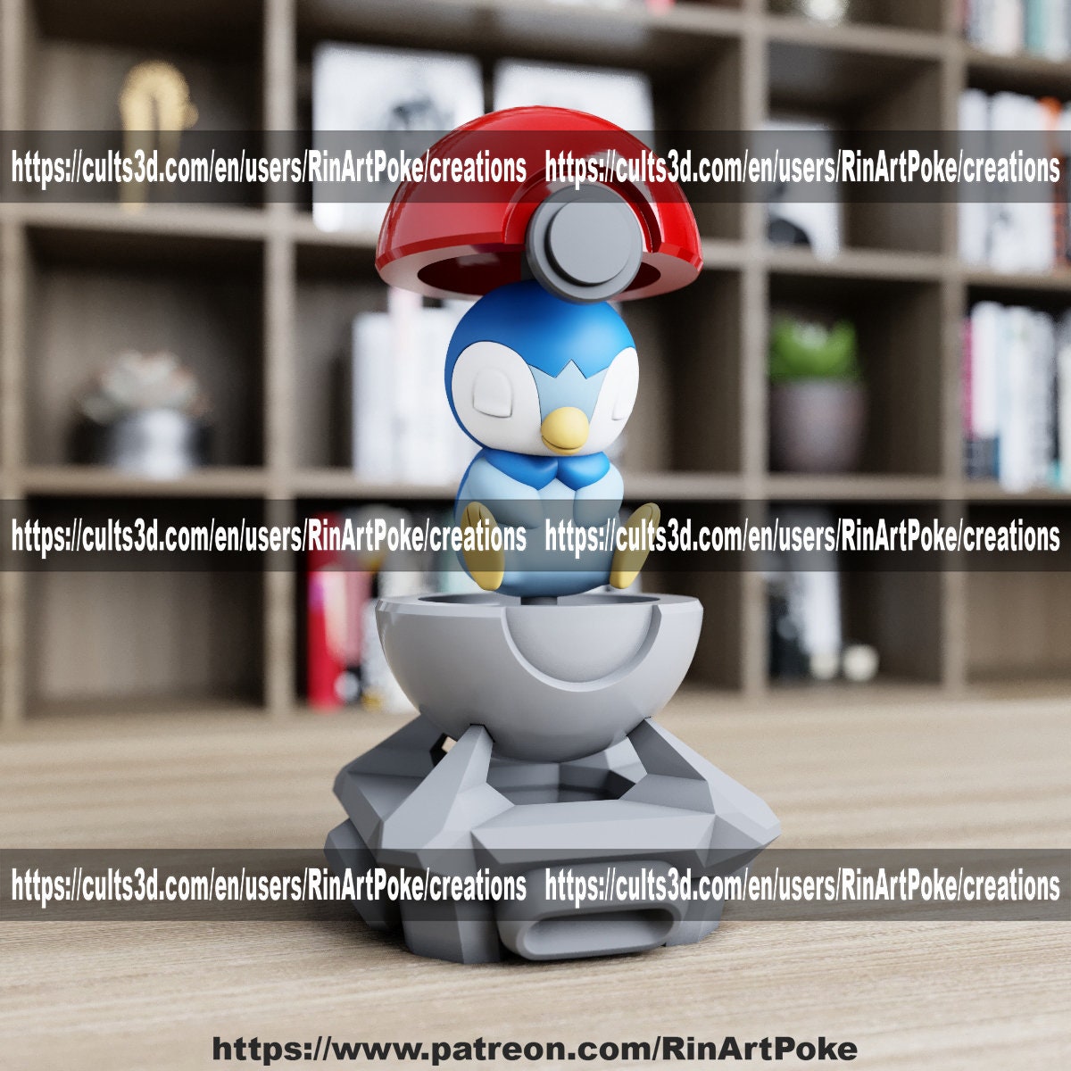 Piplup in a ball model/figurine(unpainted)