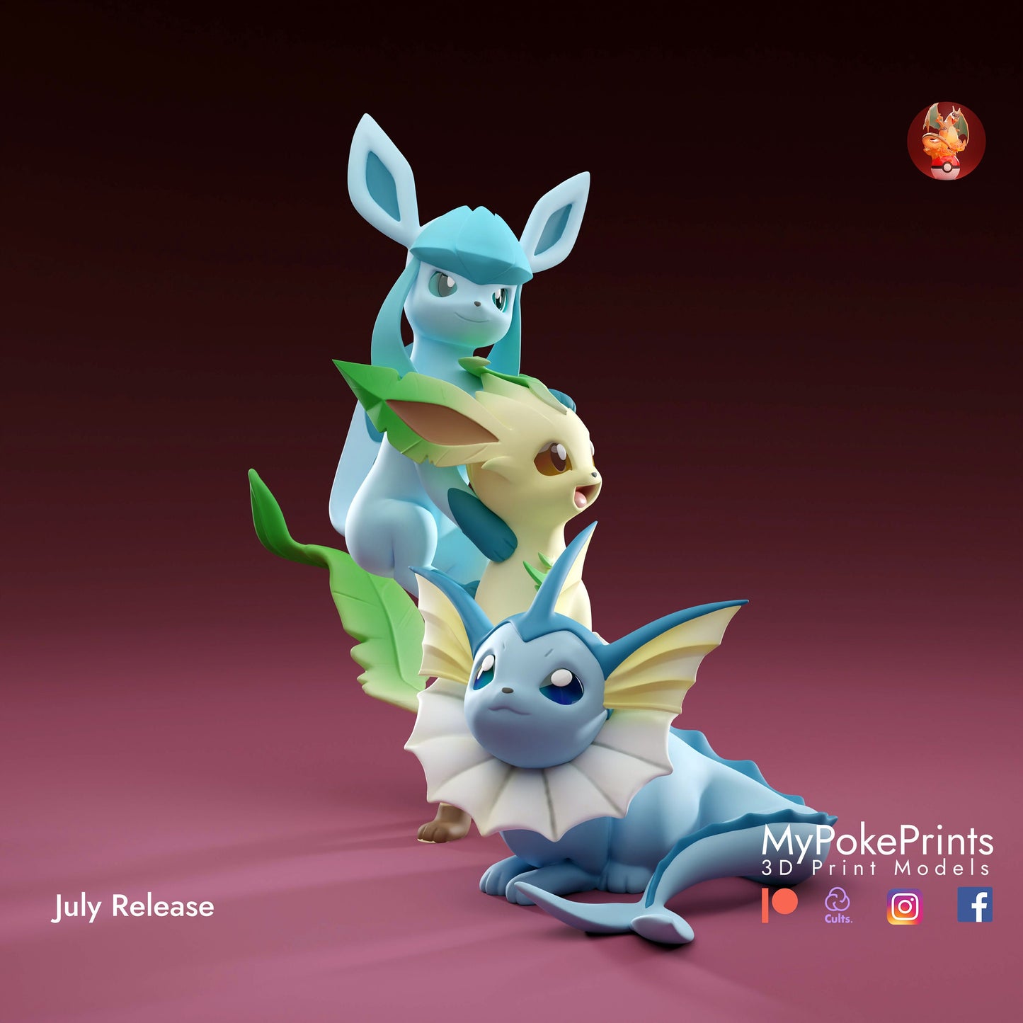 eeveelution pokemon statue/figure (unpainted)