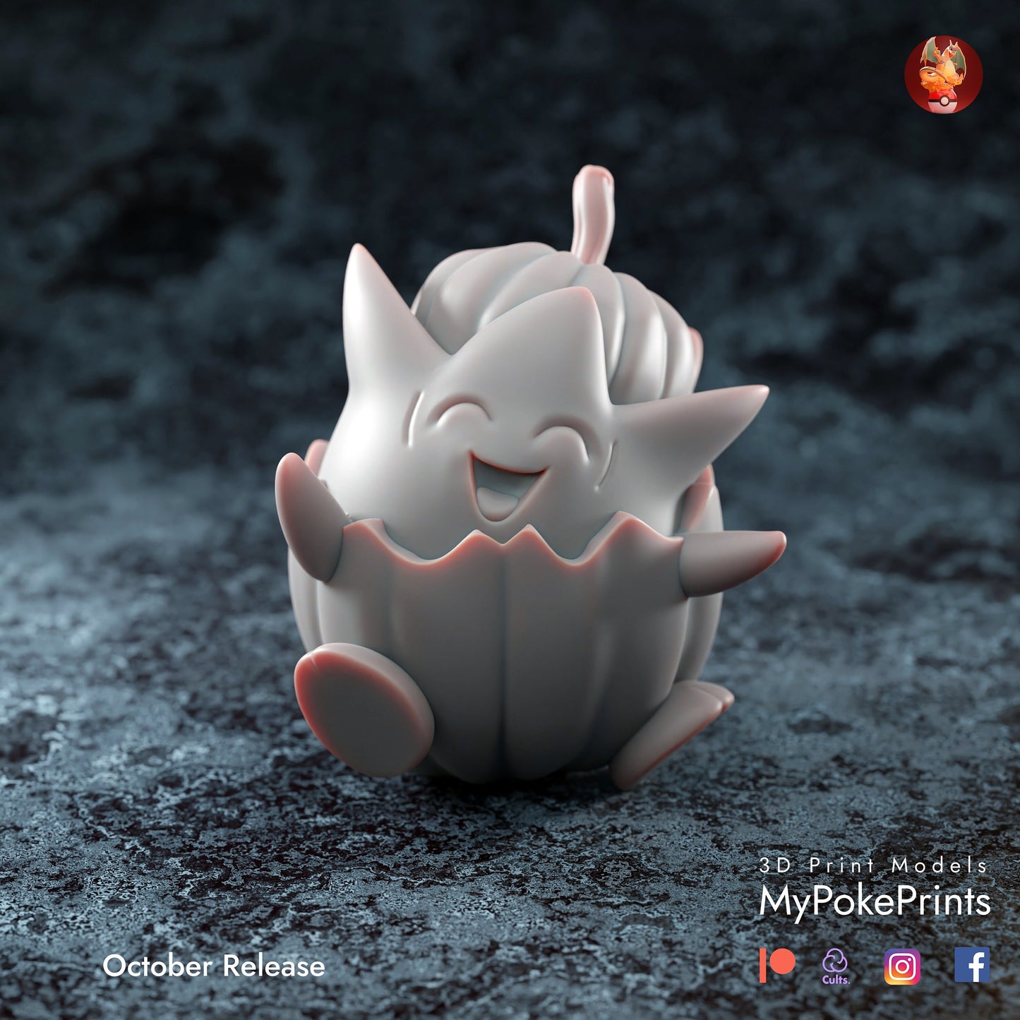 Cute Pumpkin Togepi model/figurine (unpainted)