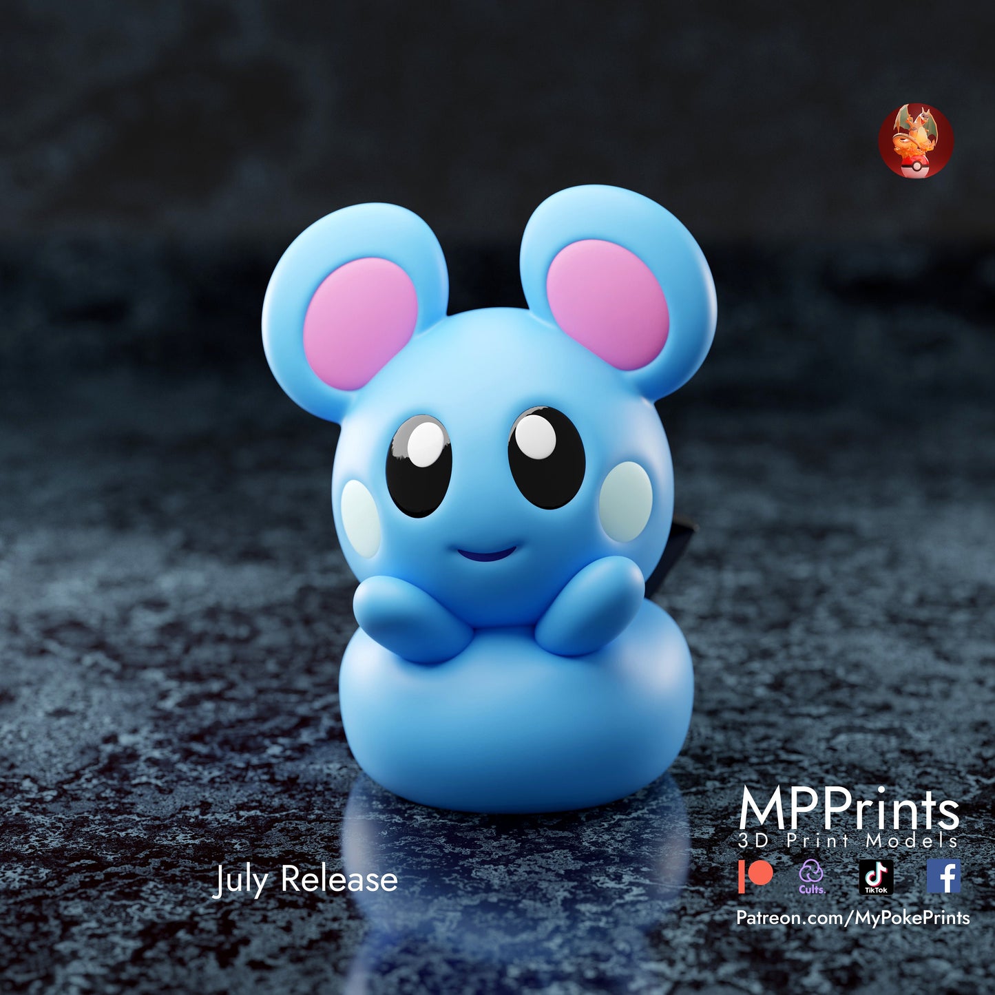 Cute Marill model/figurine(unpainted)