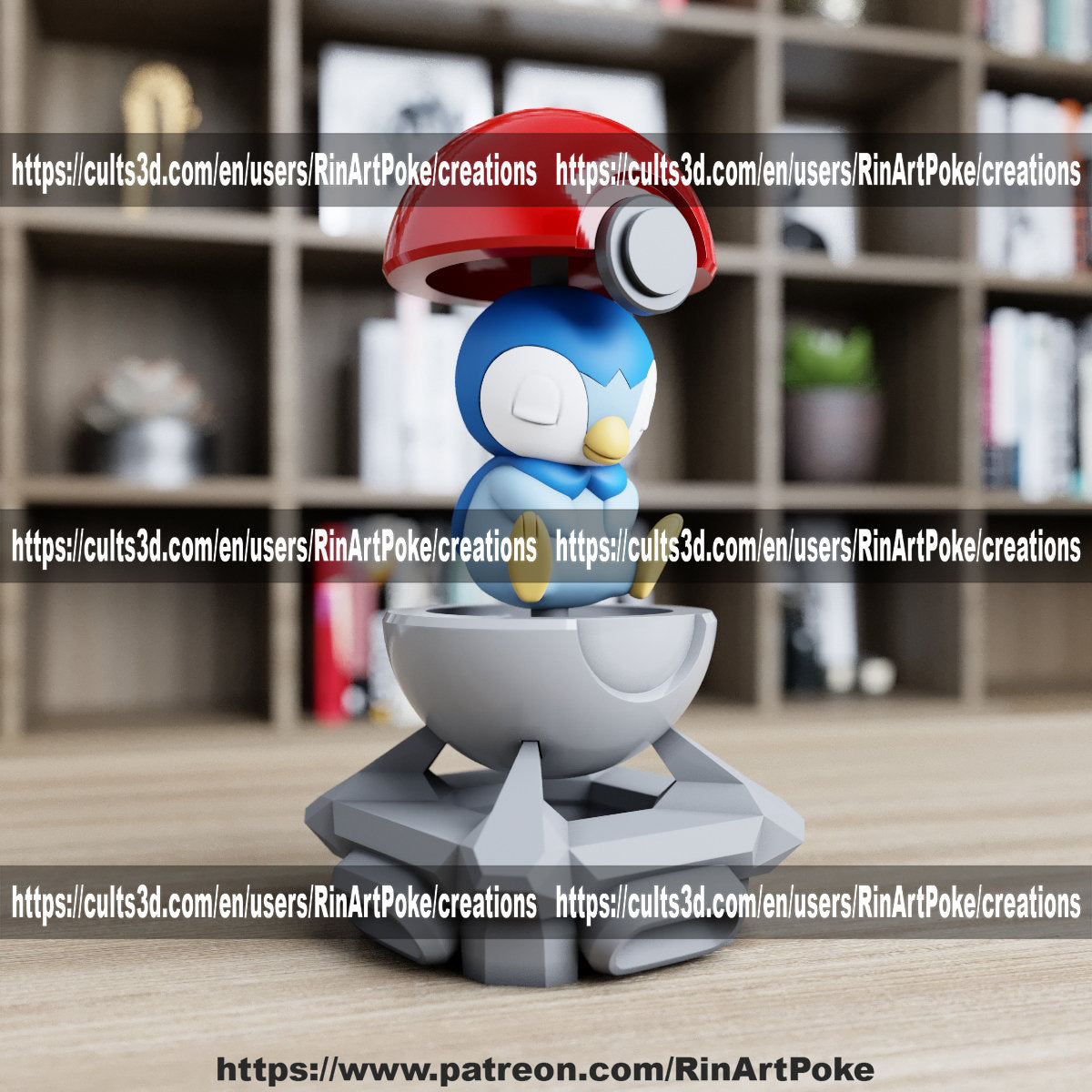 Piplup in a ball model/figurine(unpainted)