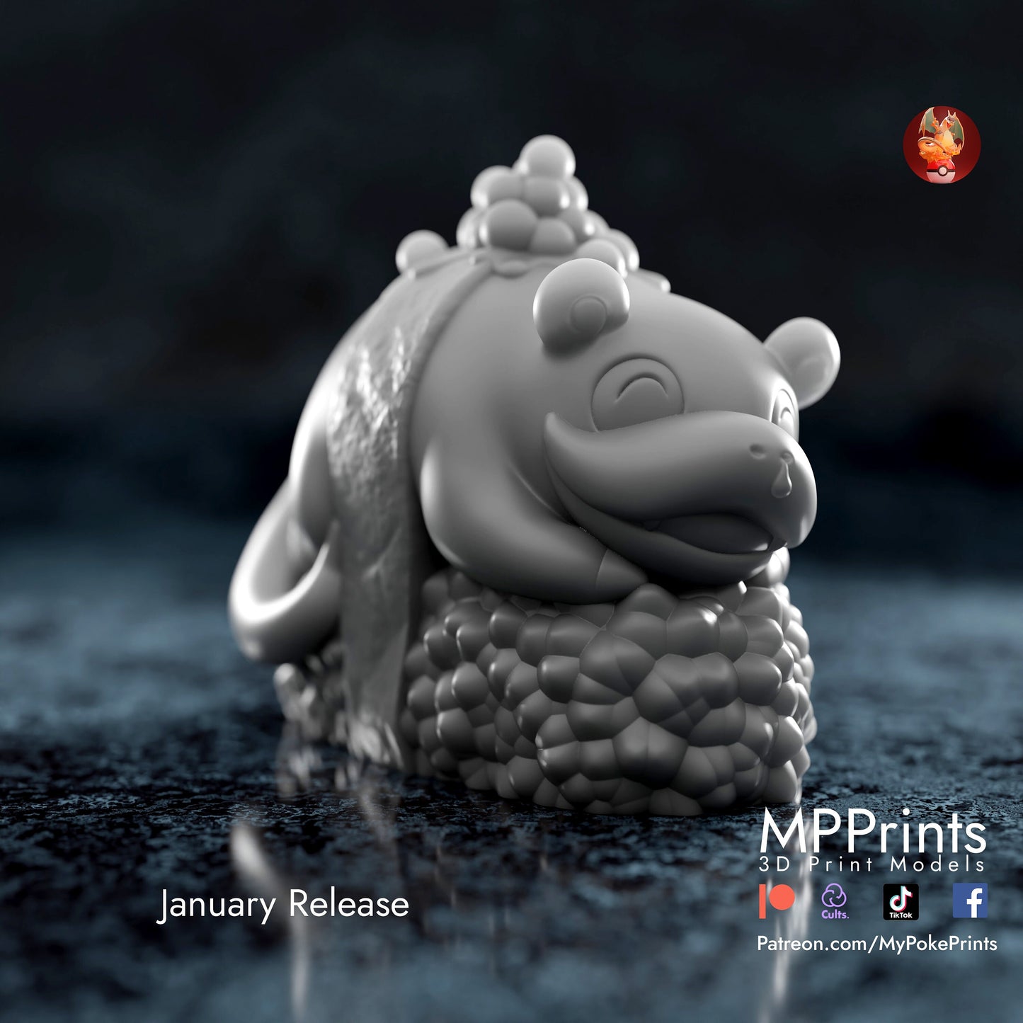 Sushi Slopoke pokemon model/figurine(unpainted)