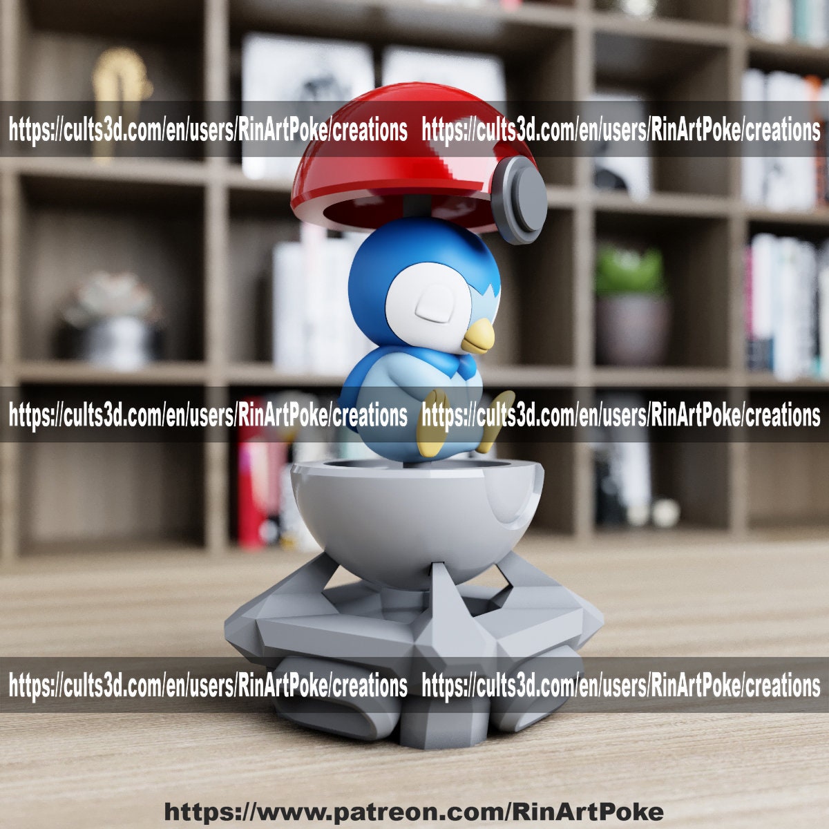 Piplup in a ball model/figurine(unpainted)
