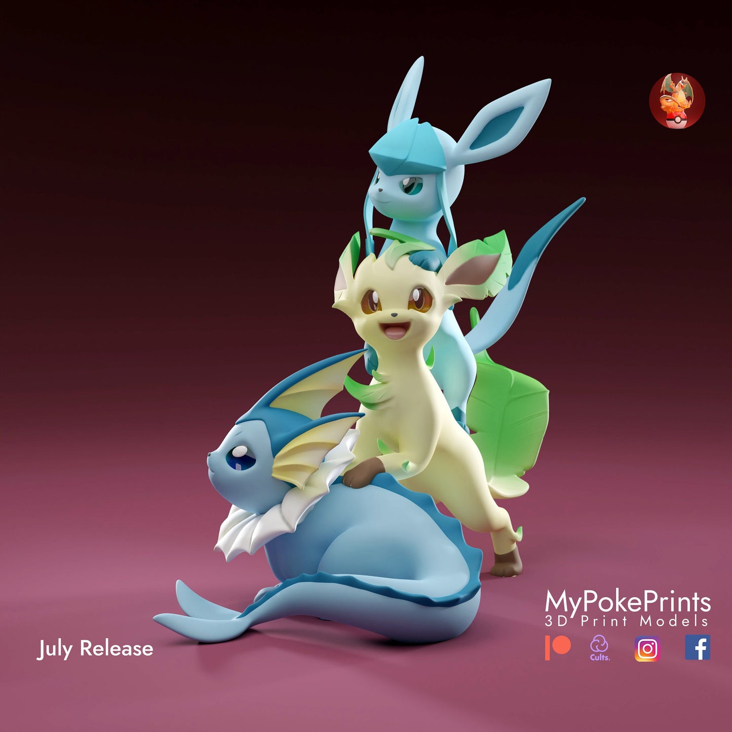 eeveelution pokemon statue/figure (unpainted)