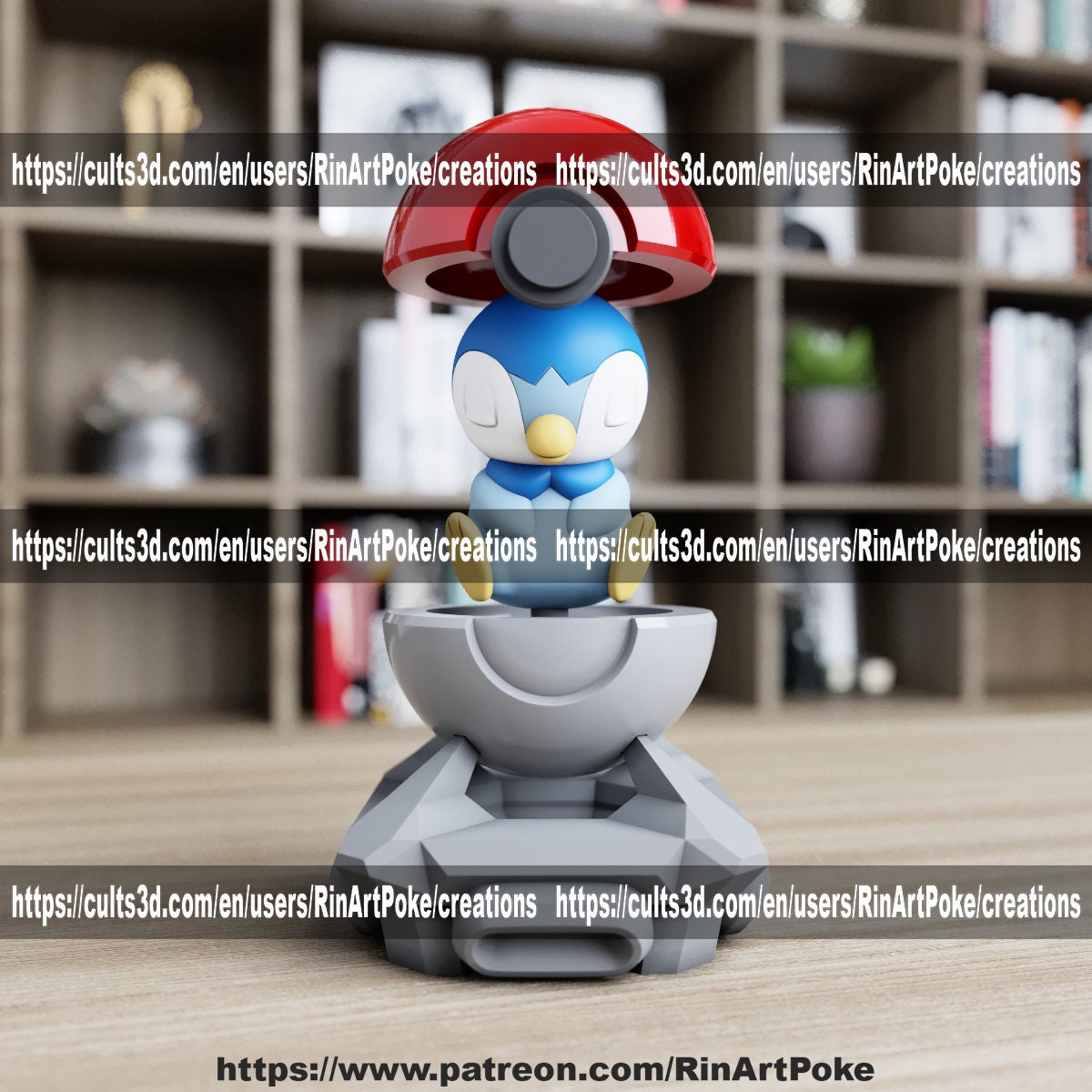 Piplup in a ball model/figurine(unpainted)
