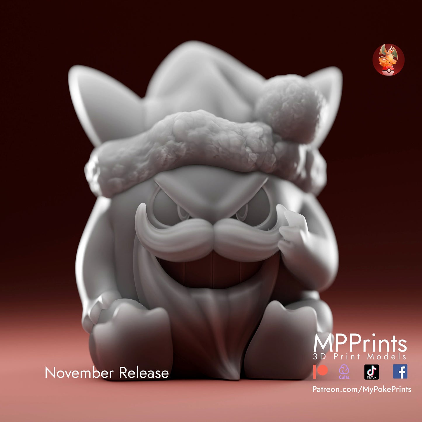 Jolly Gengar pokemon model/figurine(unpainted)