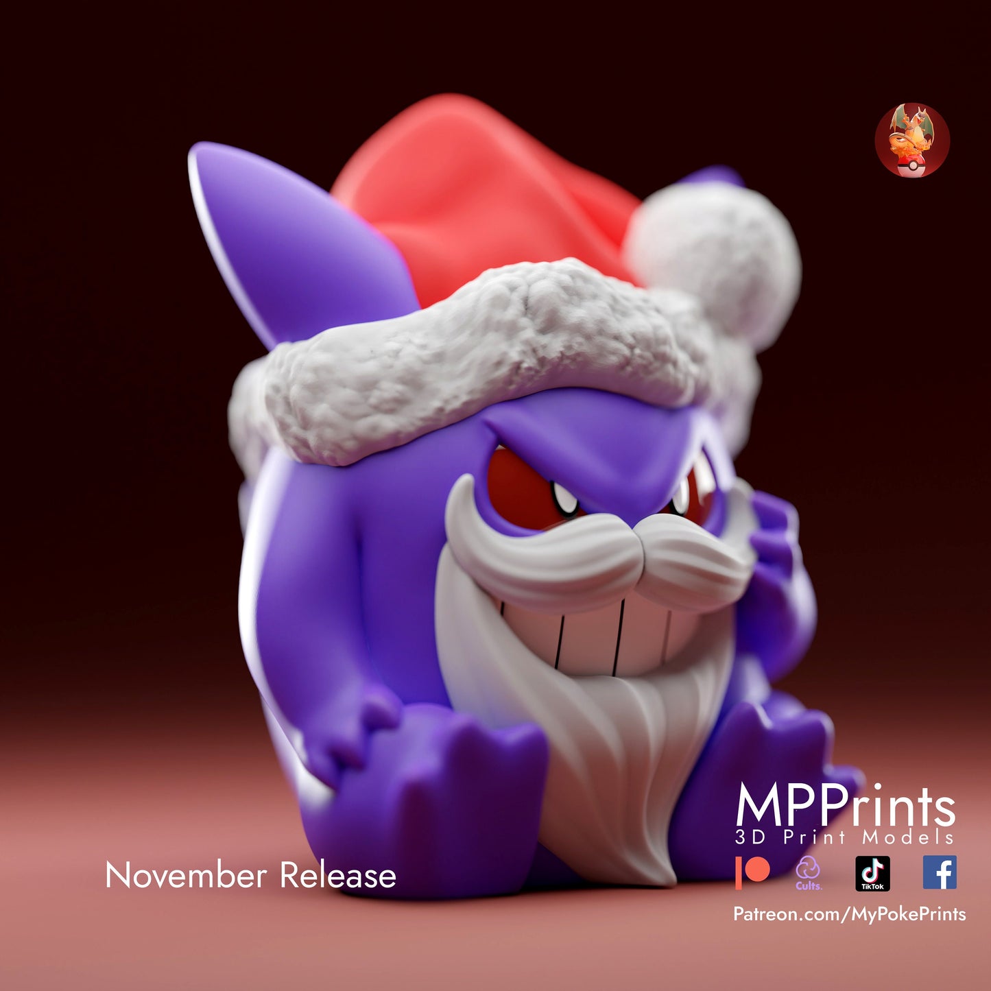 Jolly Gengar pokemon model/figurine(unpainted)