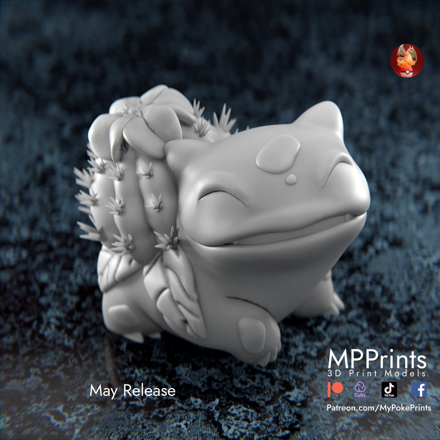 cactus Bulbasaur pokemon model/figurine(unpainted)