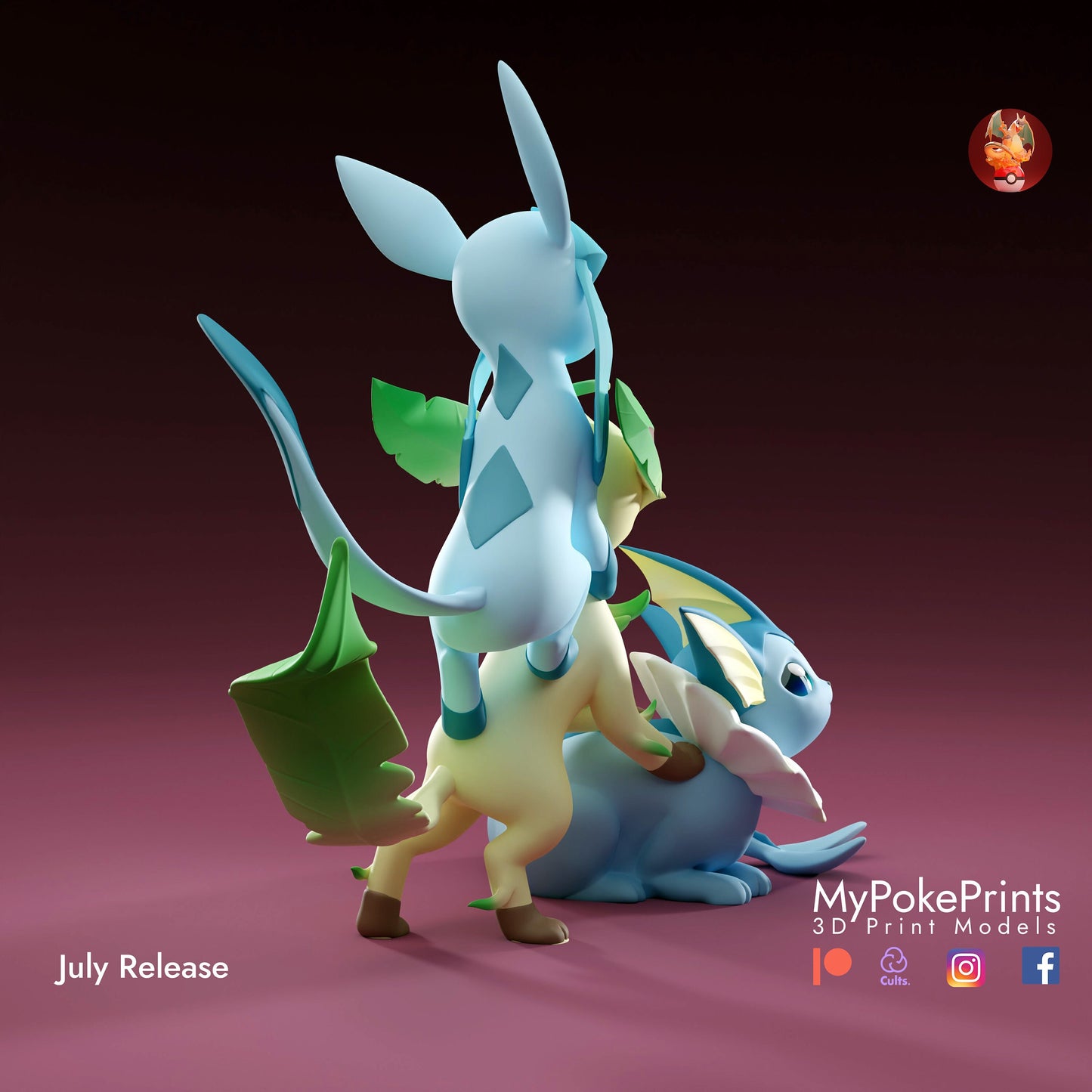 eeveelution pokemon statue/figure (unpainted)