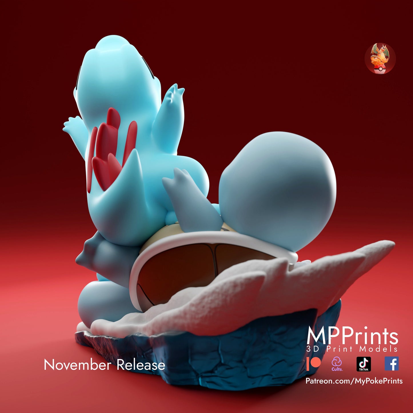 snowboarding todo and Squirtle model/figurine(unpainted)