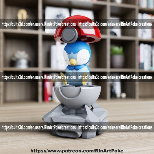 Piplup in a ball model/figurine(unpainted)