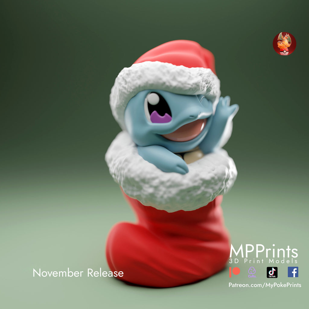 Stocking Squirtle model/figurine(unpainted) - Griffins3dfigurines
