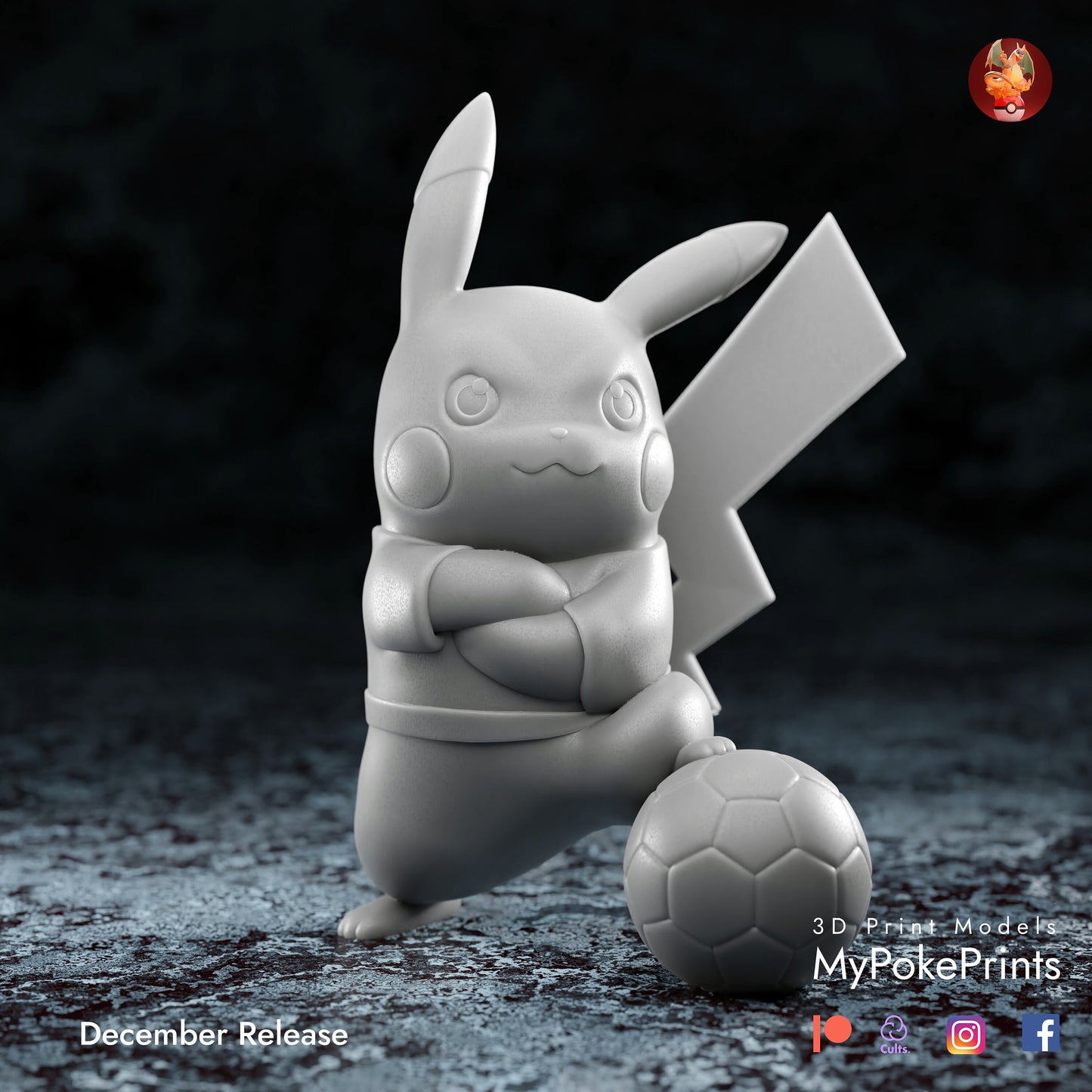 world cup pokemon figurine/model (unpainted)