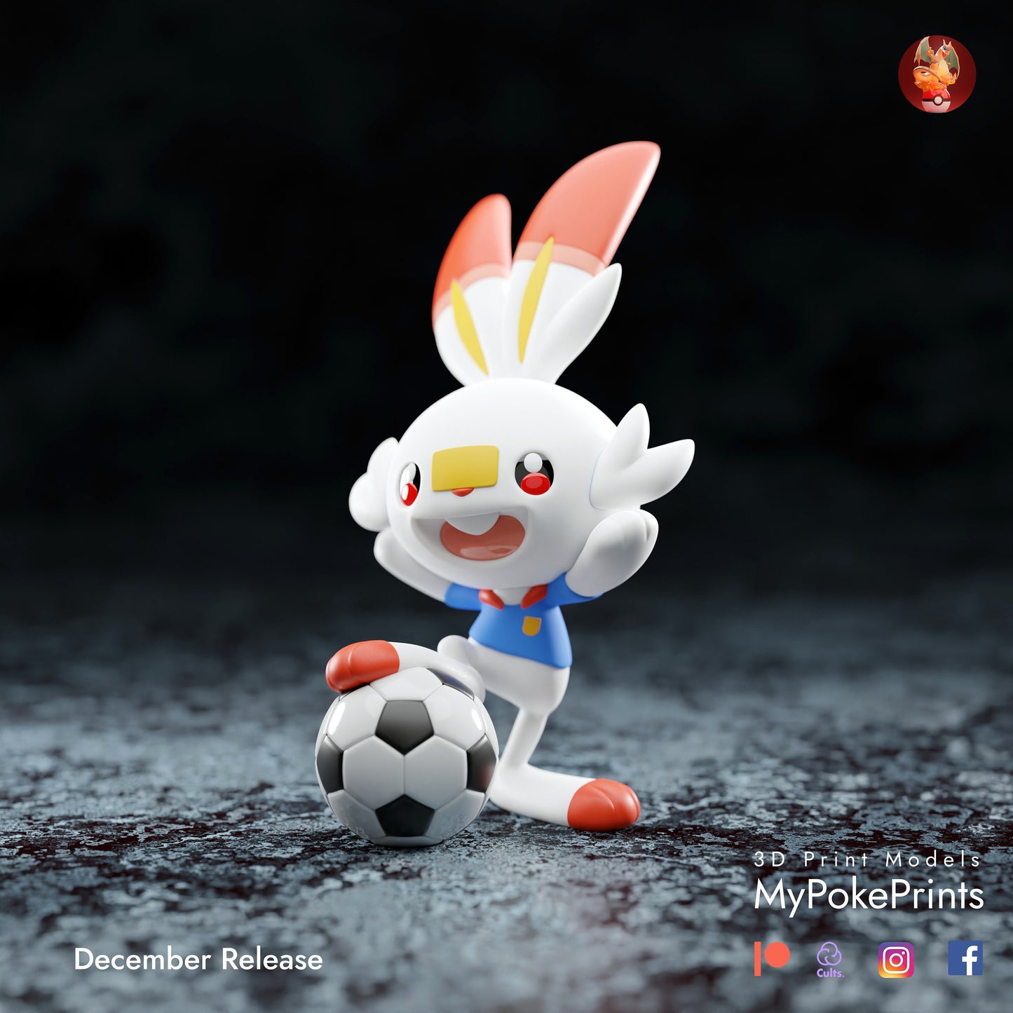 world cup pokemon figurine/model (unpainted)