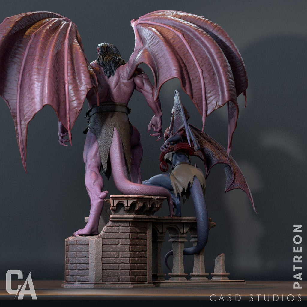 Gargoyle diorama(unpainted) - Griffins3dfigurines