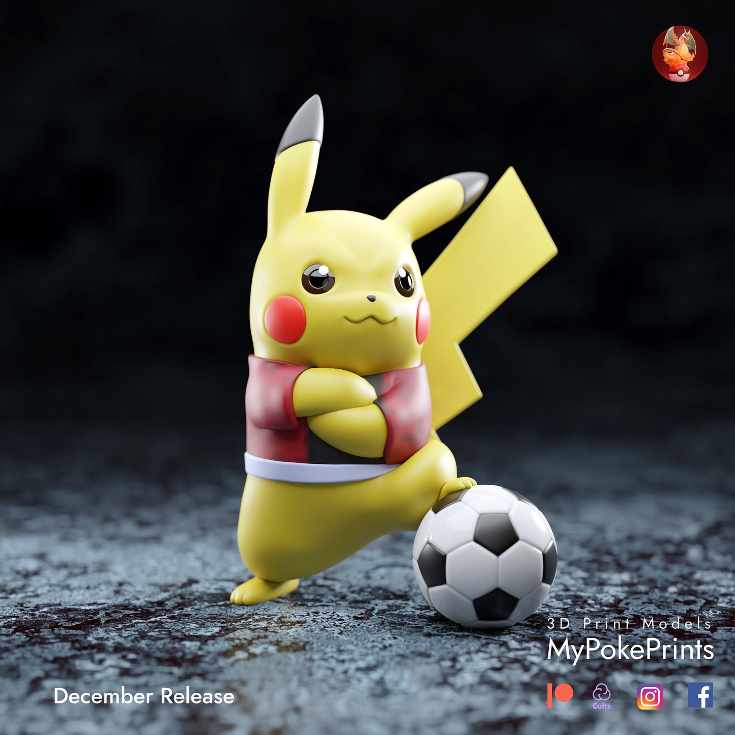 world cup pokemon figurine/model (unpainted)