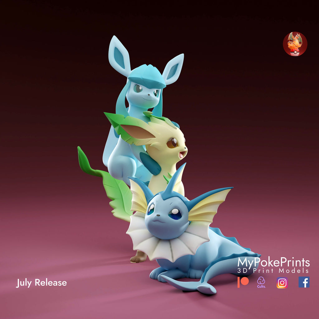 eeveelution  pokemon statue/figure (unpainted) - Griffins3dfigurines