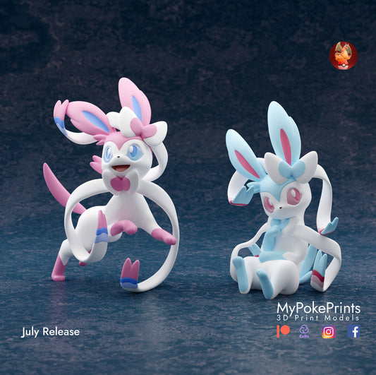 Sylveon Pokemon model/figurine (unpainted)