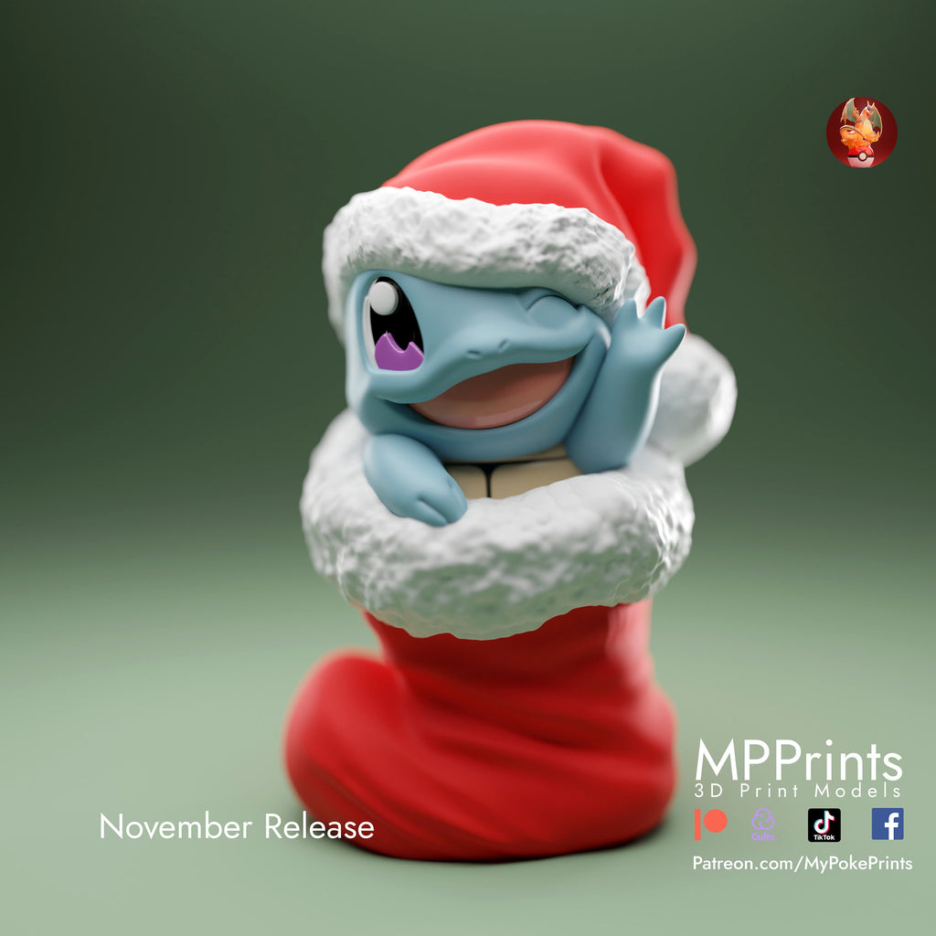 Stocking Squirtle model/figurine(unpainted) - Griffins3dfigurines