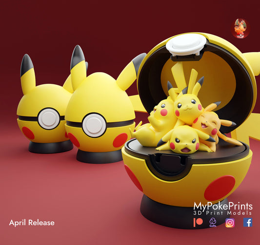 Pikachu in a pokeball model/figure