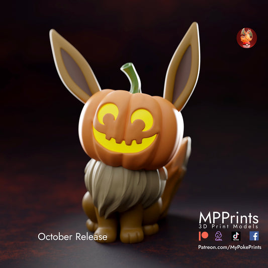 Pumpkin Evee pokemon model/figurine(unpainted)