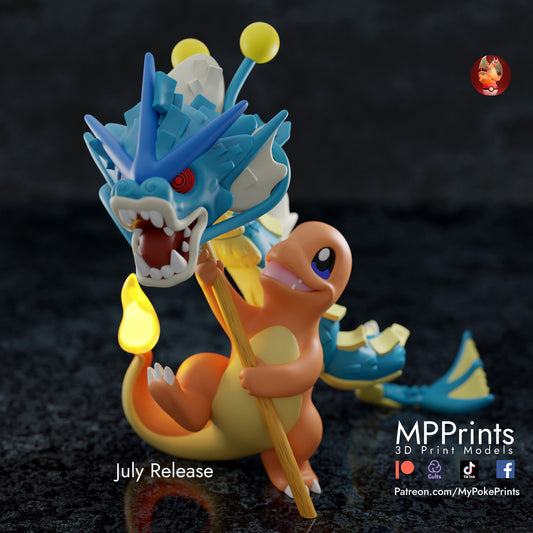 Charmander/Gyarados model/figurine(unpainted)