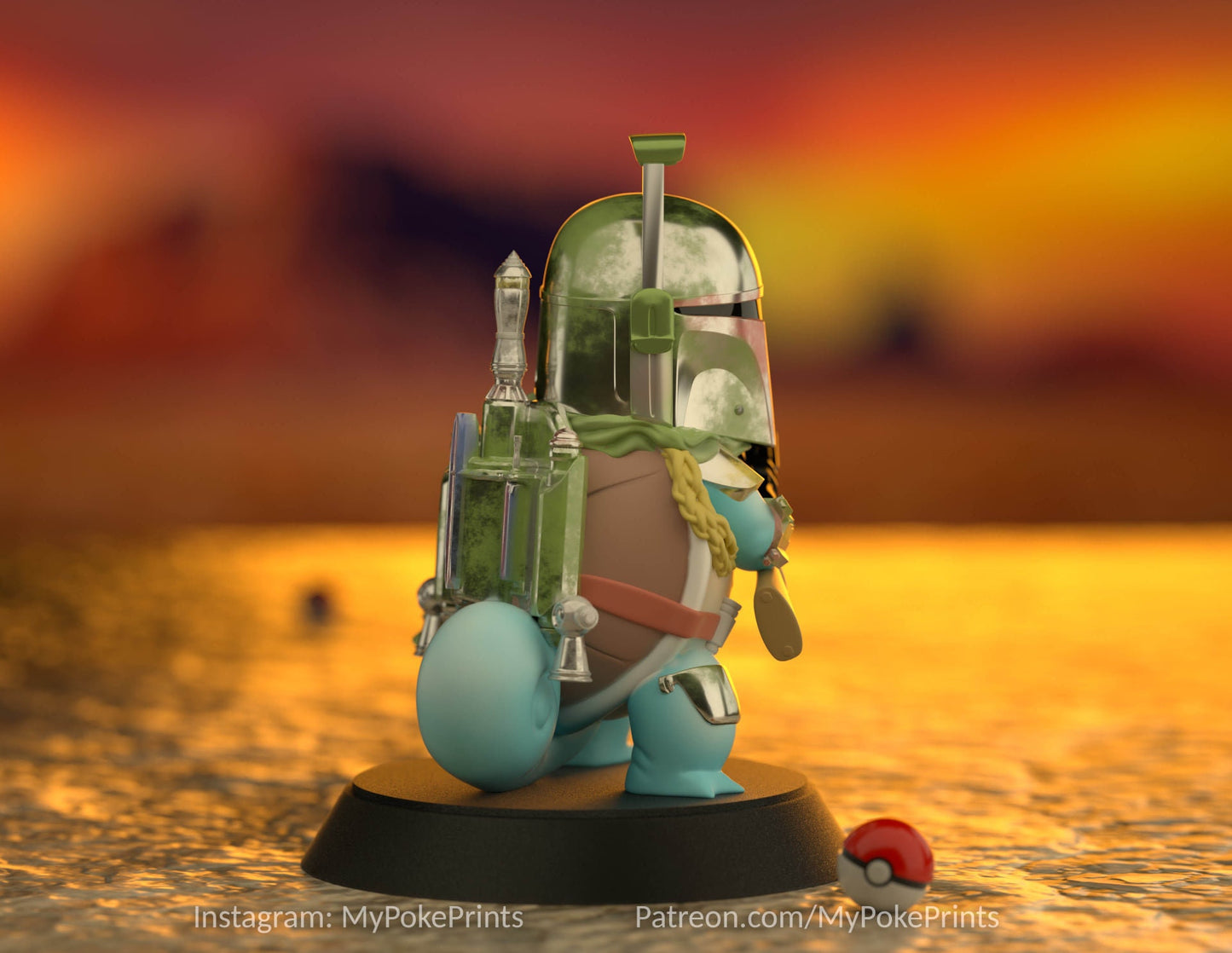 Squirtle Fett Pokemon figure/model (unpainted)