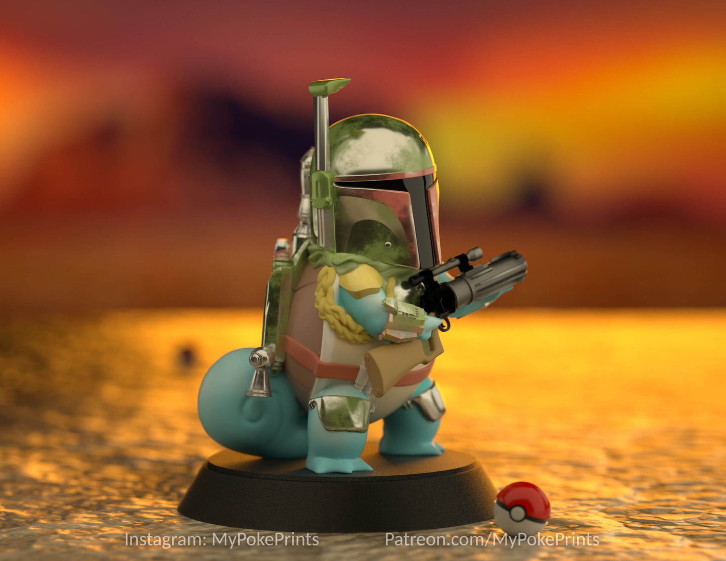 Squirtle Fett Pokemon figure/model (unpainted)