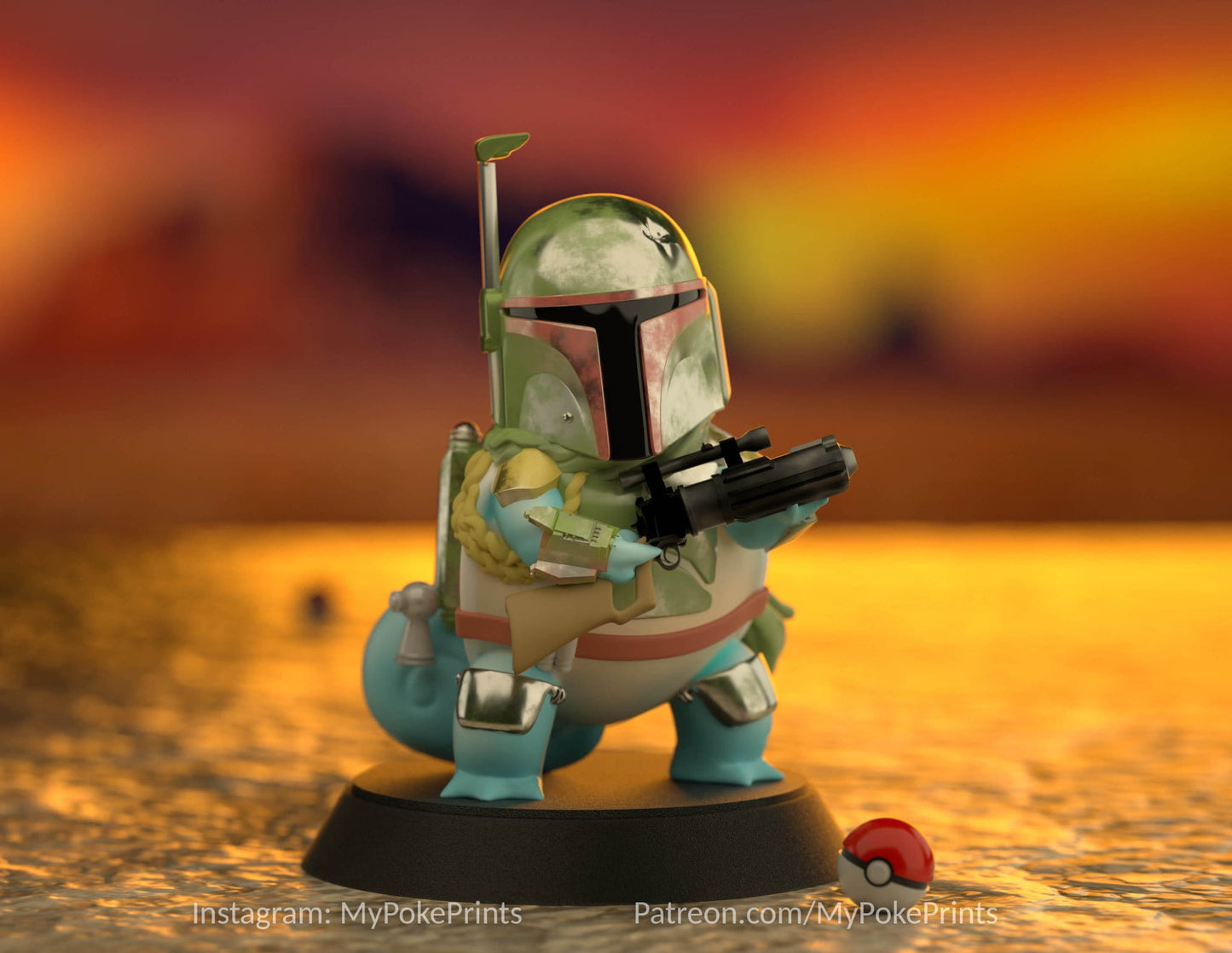 Squirtle Fett Pokemon figure/model (unpainted)