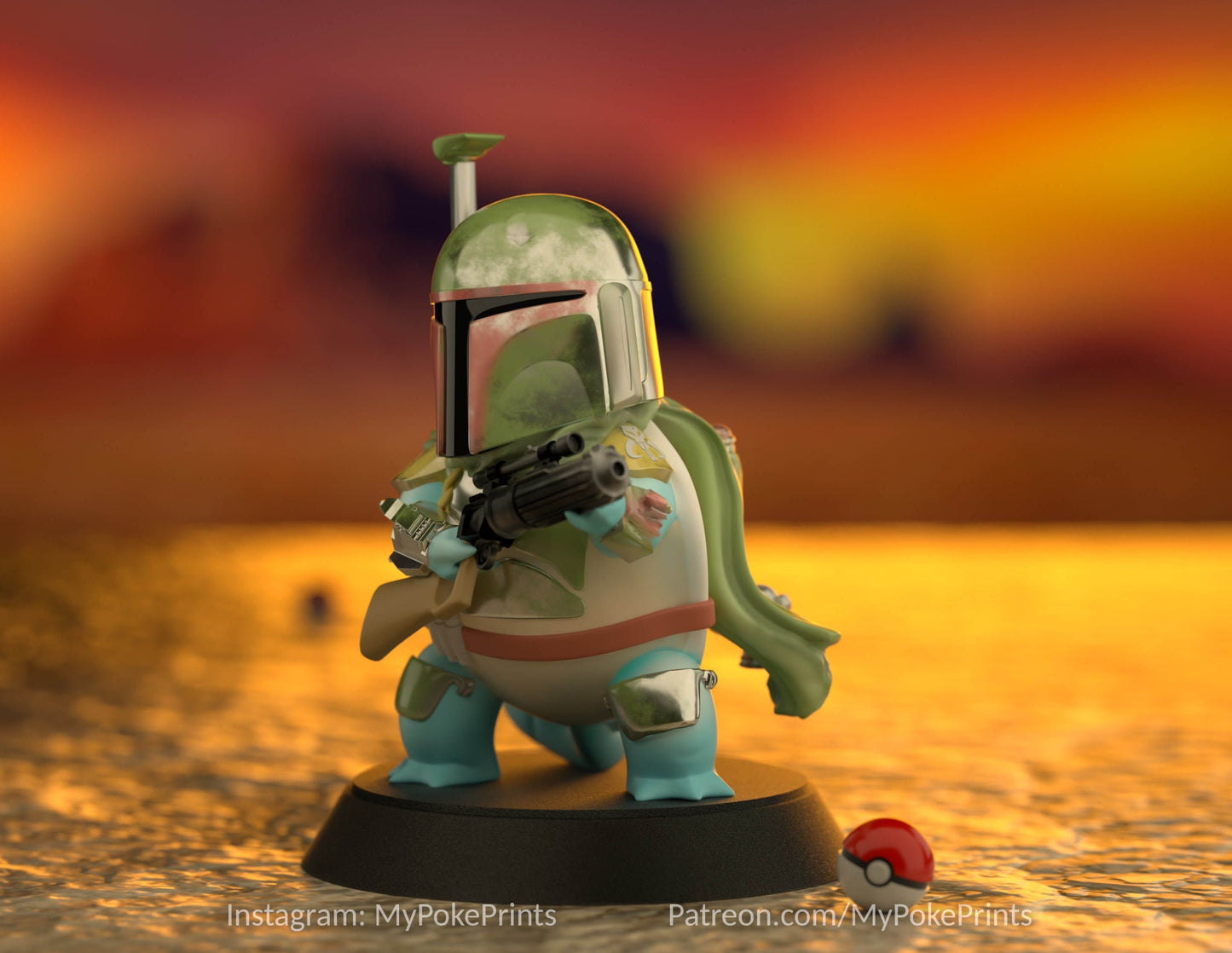 Squirtle Fett Pokemon figure/model (unpainted)