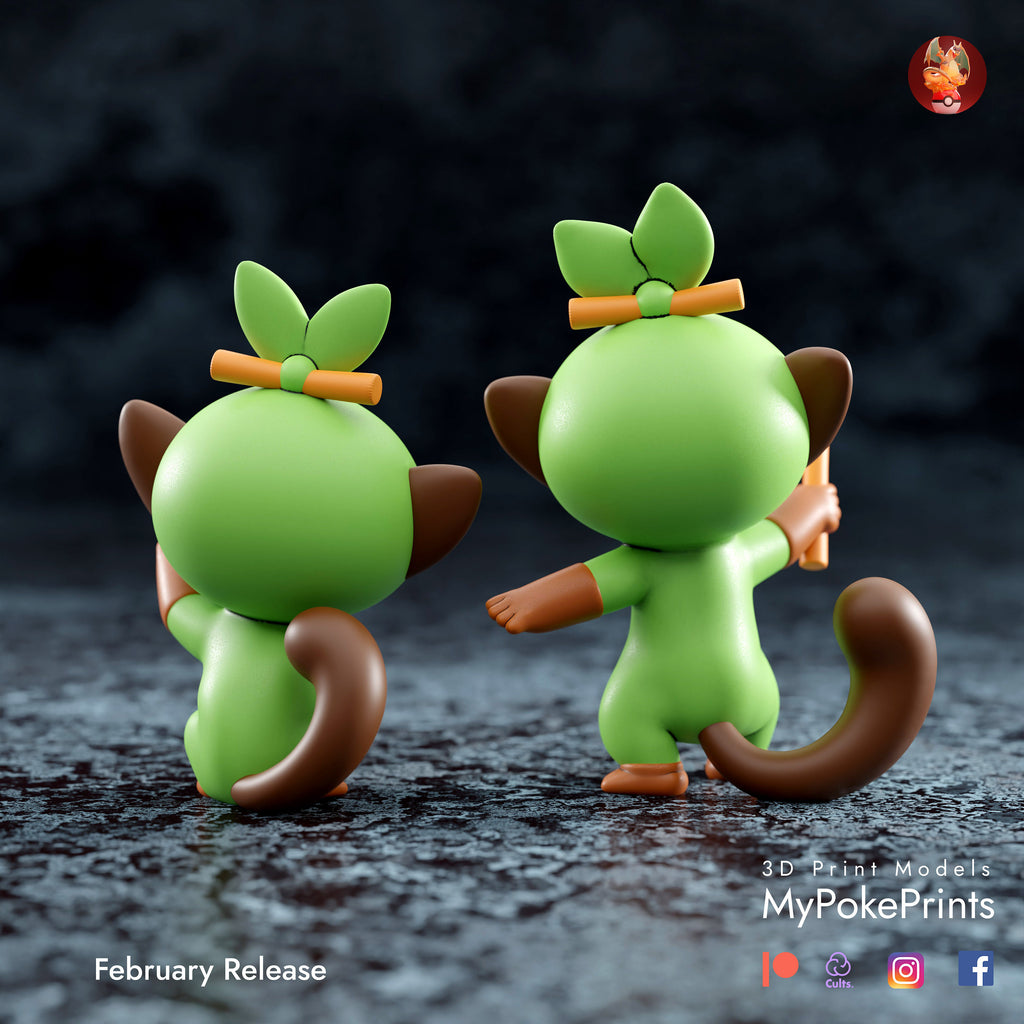 grookey pokemon model/figurine (unpainted) - Griffins3dfigurines