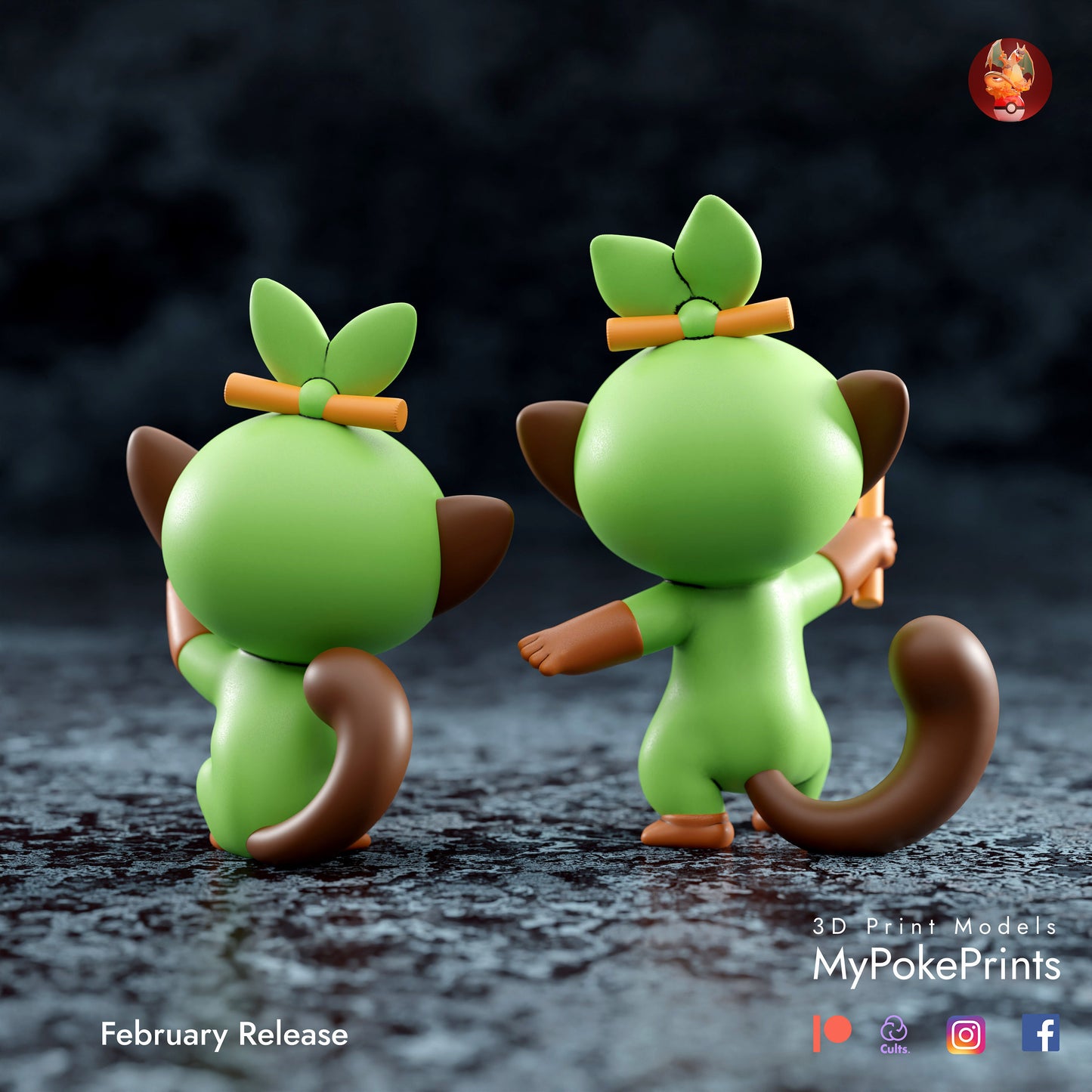 grookey pokemon model/figurine (unpainted)