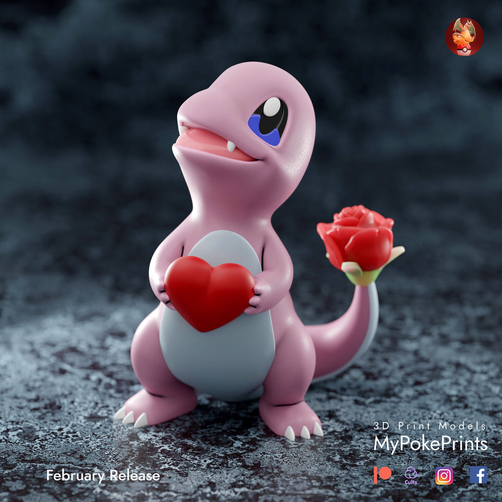 love charmander pokemon model/figurine (unpainted) - Griffins3dfigurines