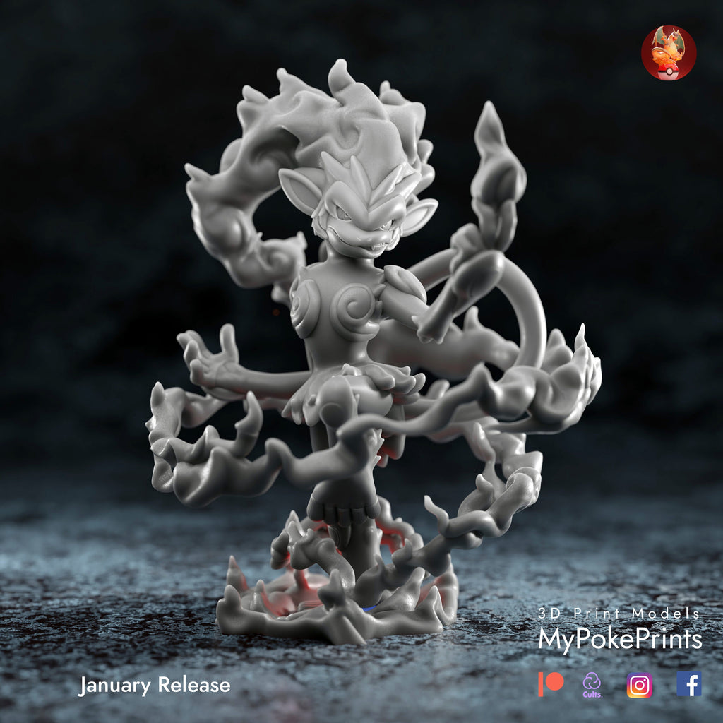 Infernape pokemon model/figurine (unpainted) - Griffins3dfigurines