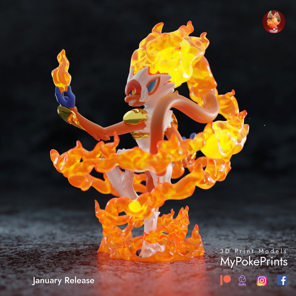 Infernape pokemon model/figurine (unpainted) - Griffins3dfigurines