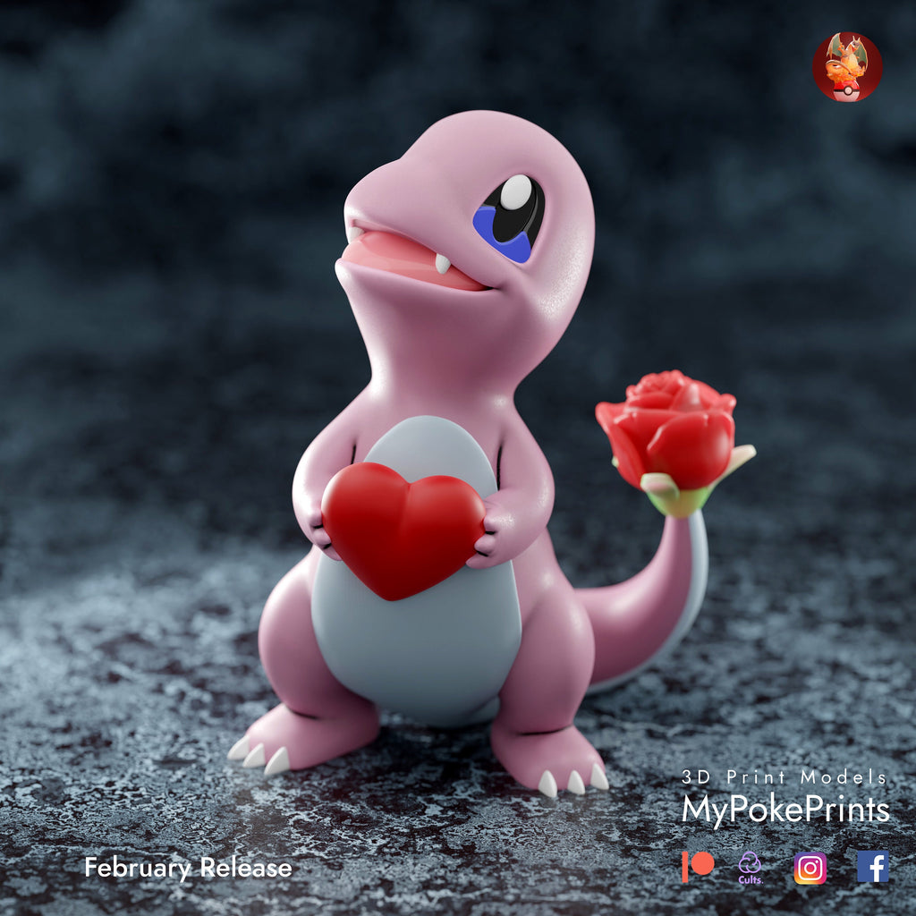 love charmander pokemon model/figurine (unpainted) - Griffins3dfigurines