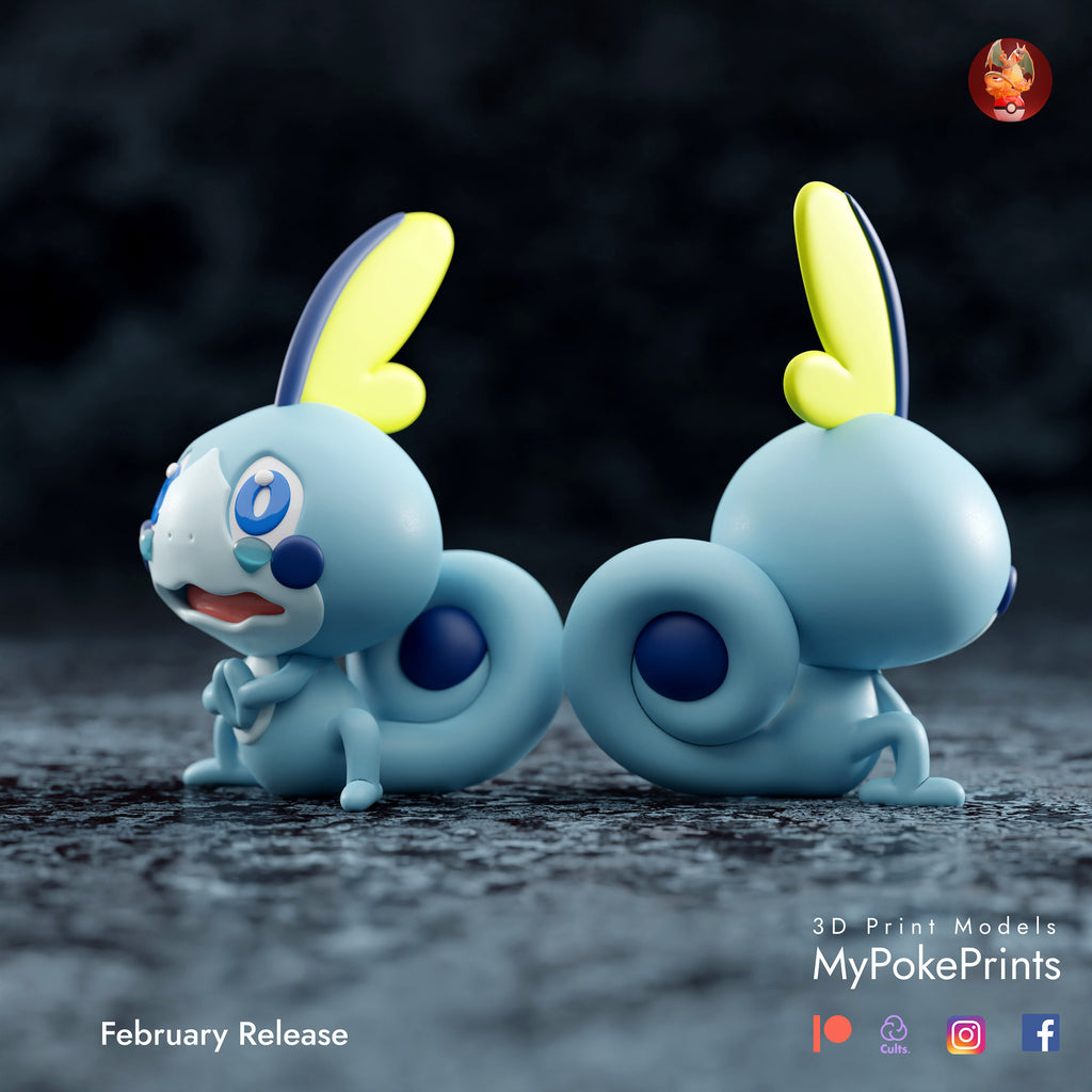 sobble pokemon model/figurine (unpainted) - Griffins3dfigurines