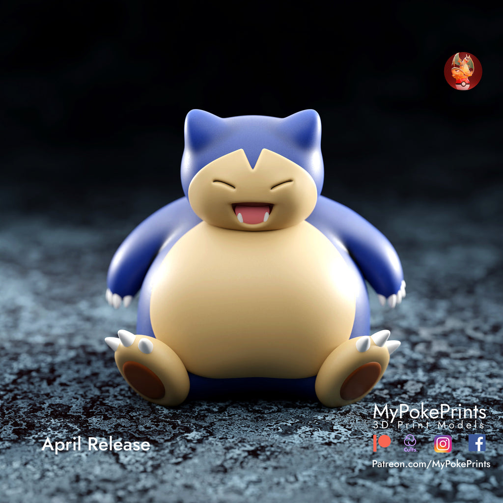 Snorlax Pokemon model/figurine(unpainted) - Griffins3dfigurines